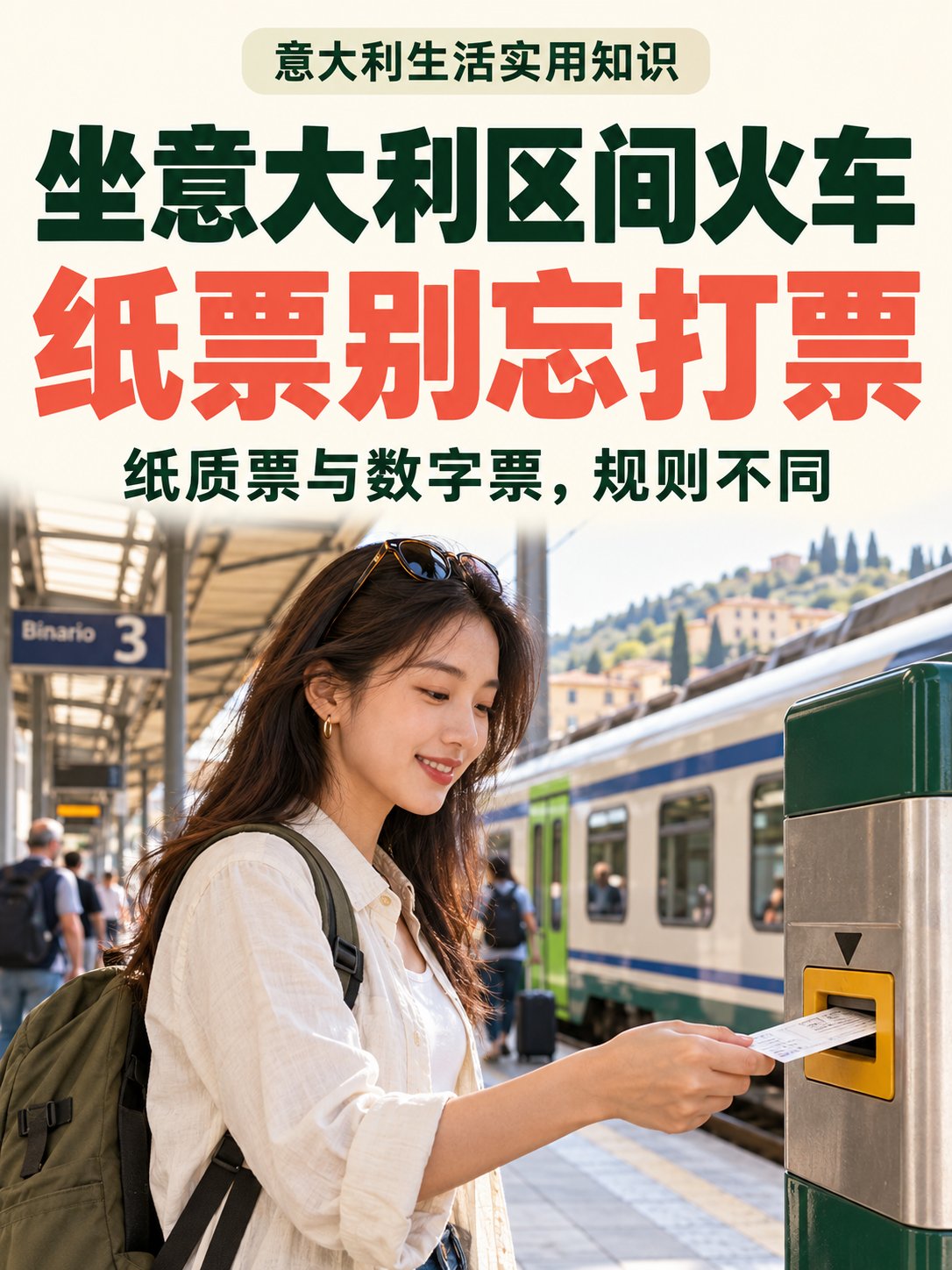 在意大利坐区间火车，纸票和手机票别按同一个规则用🚆