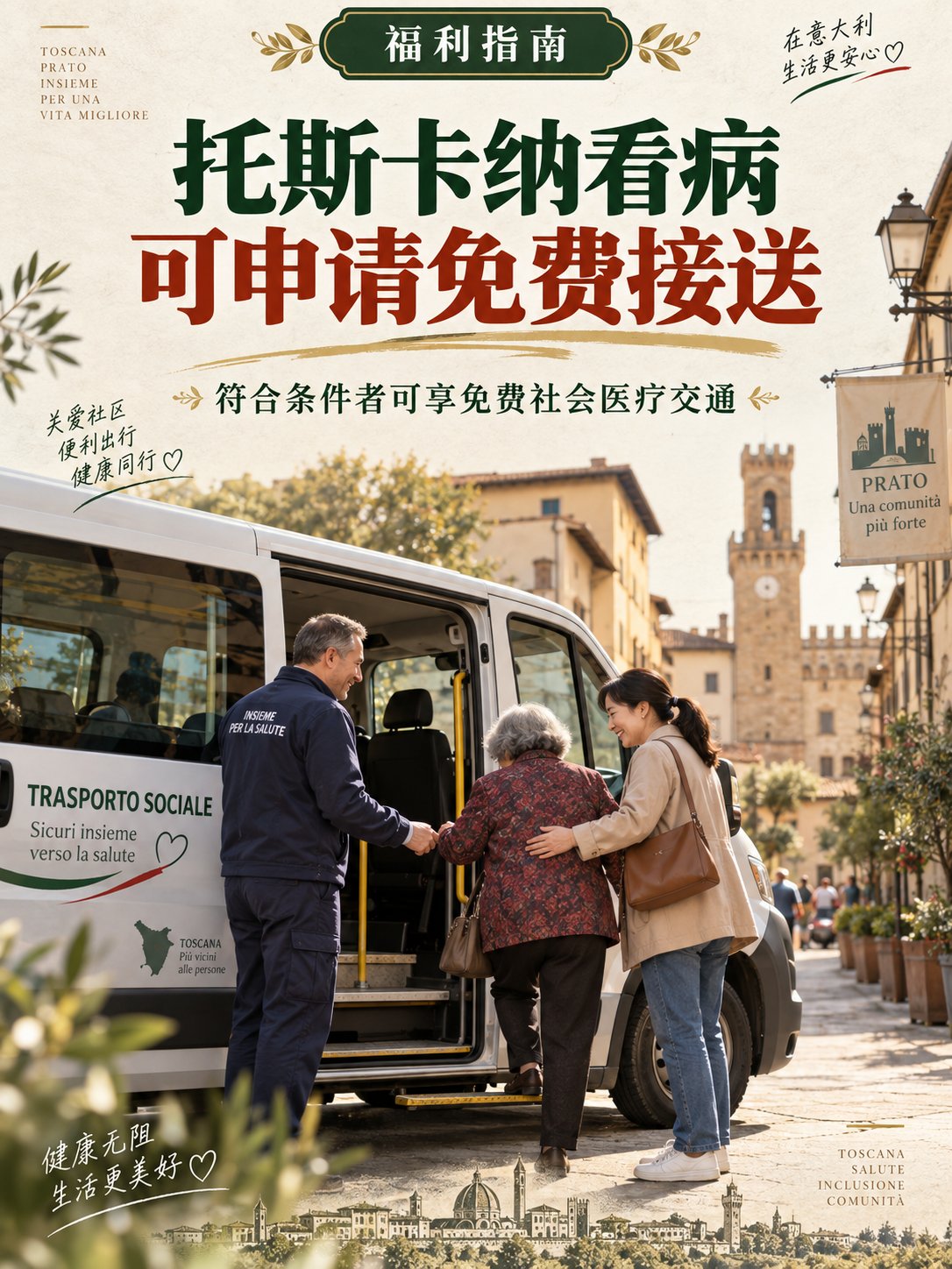 托斯卡纳看病可申请免费接送