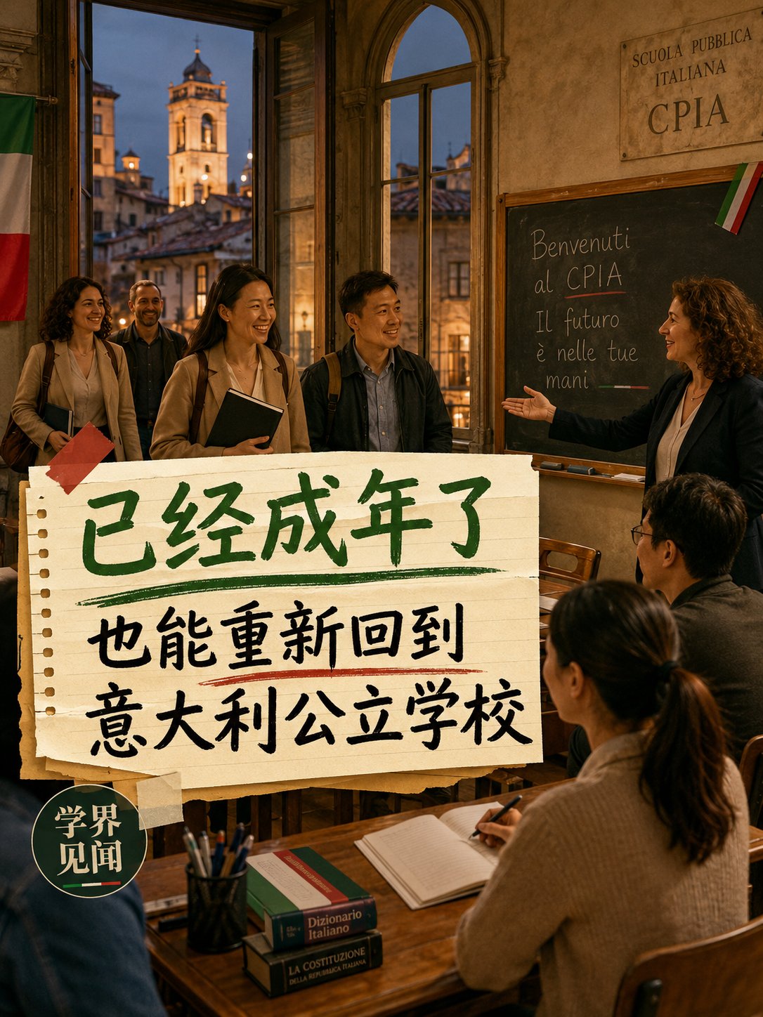已经成年了，也能重新回到意大利公立学校