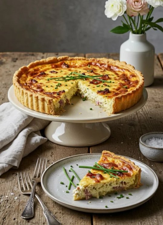Quiche Lorraine｜法国洛林咸派，培根蛋奶馅配脆皮，一口吃出法式家常的舒服