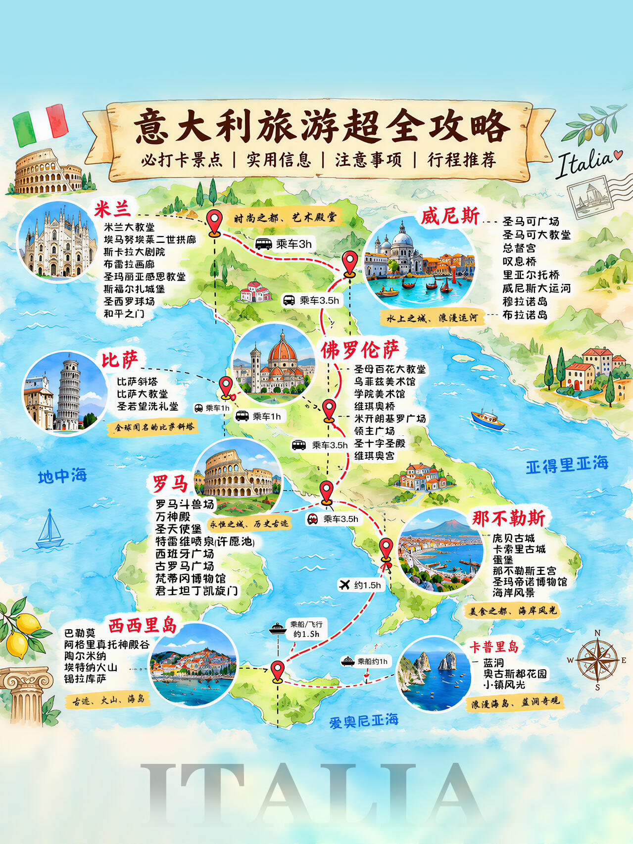 意大利超全保姆级攻略｜存下这篇再出发✈️