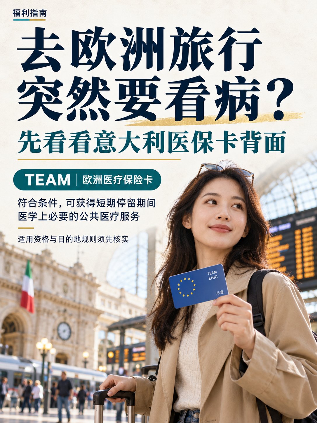 去欧洲旅行突然要看病？先看看意大利医保卡背面！