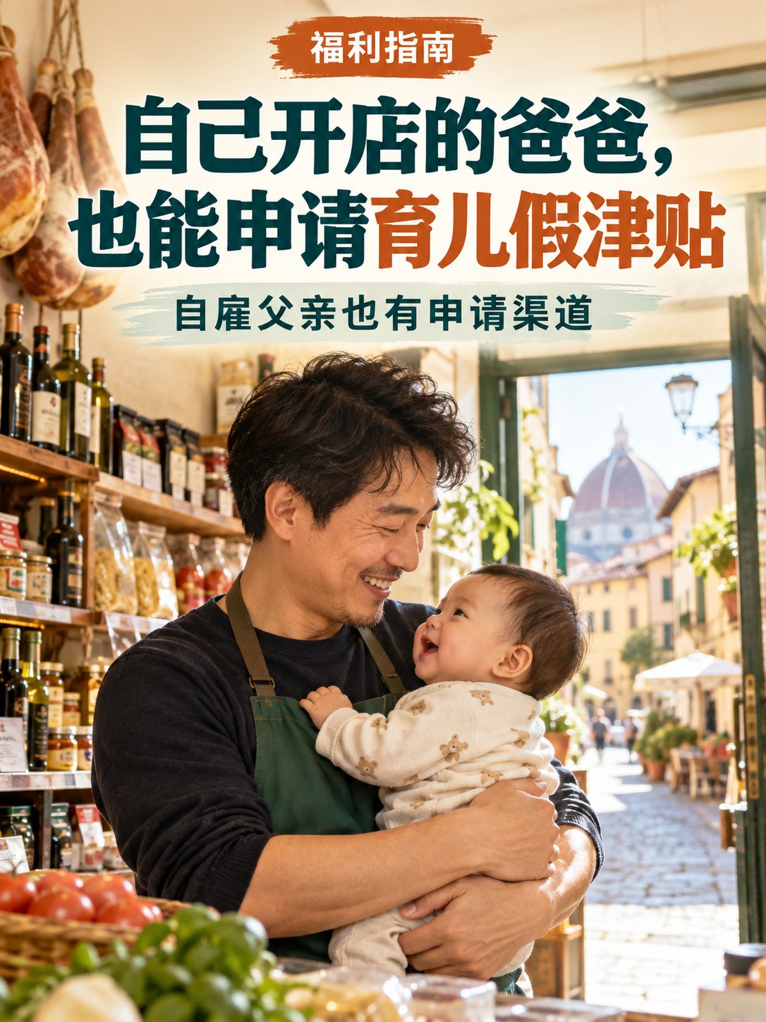 自己开店的爸爸，也能申请育儿假津贴