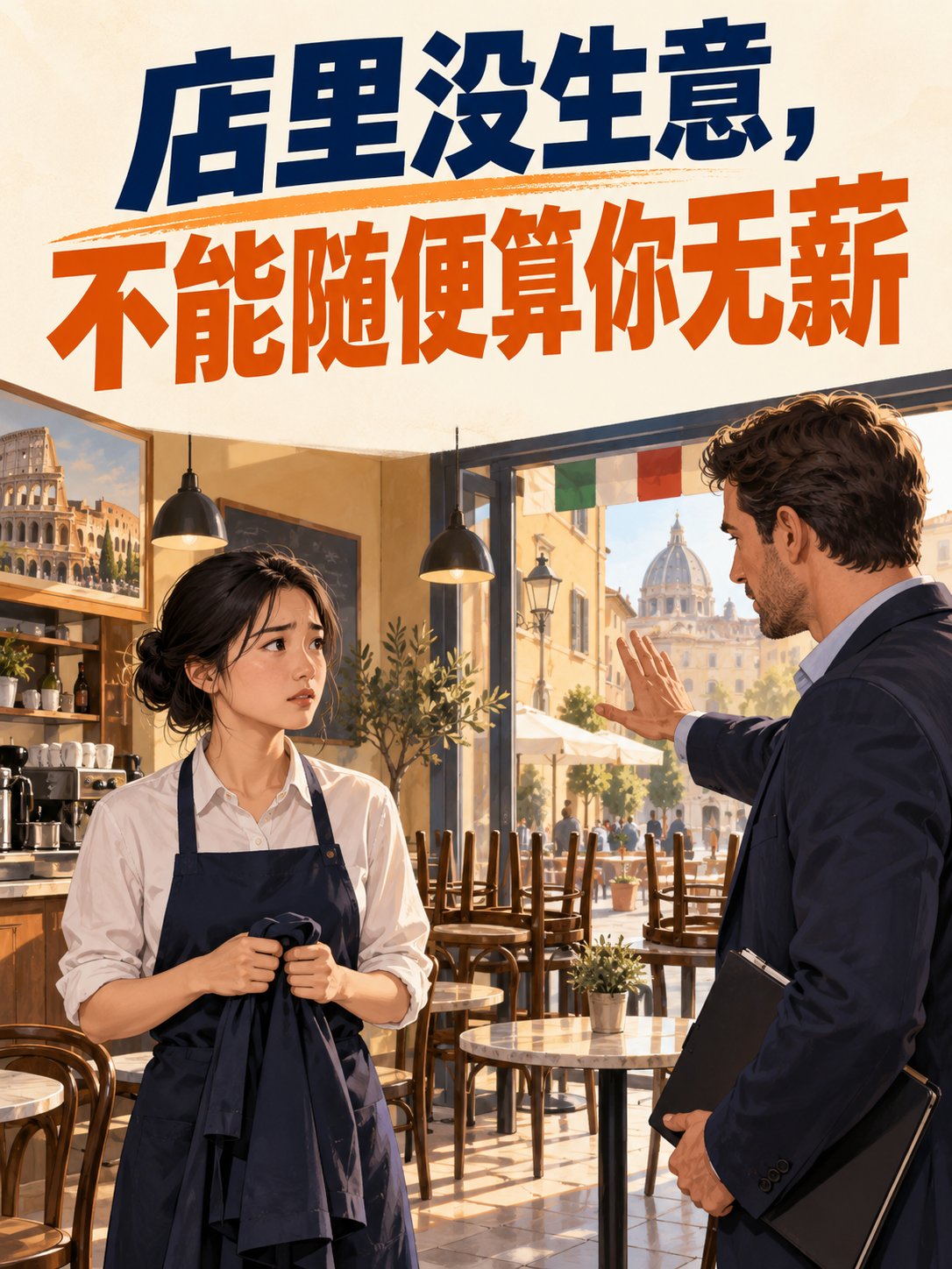 店里没生意，不能随便算你无薪
