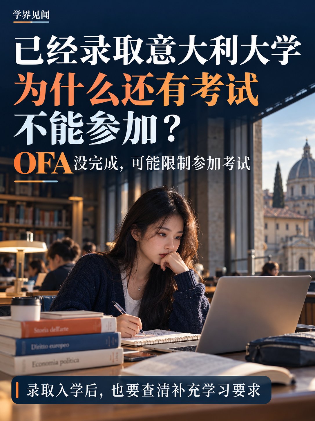 已经录取意大利大学，为什么还有考试不能参加？