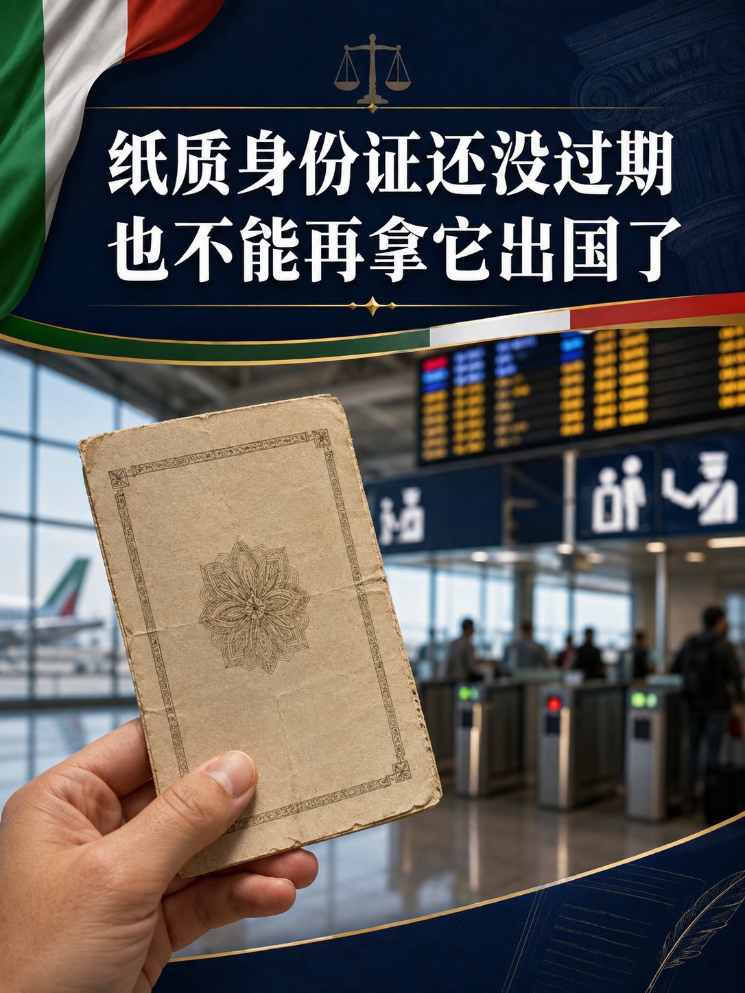 纸质身份证还没过期，也不能再拿它出国了！