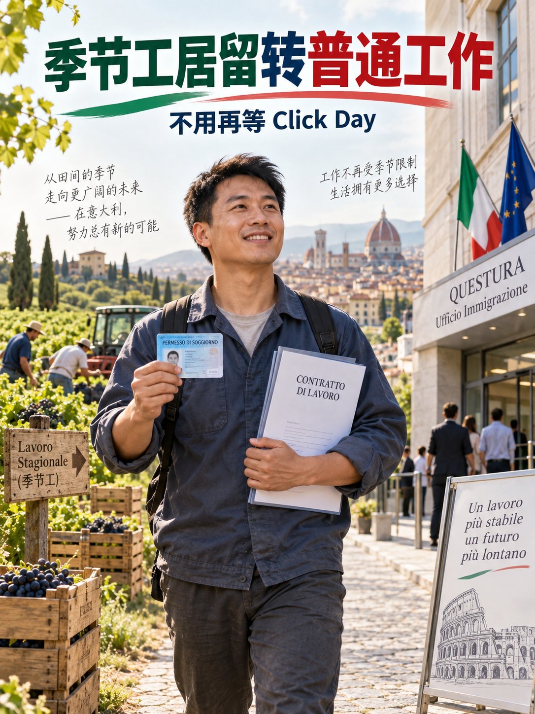 季节工居留转普通工作，已经不用等Click Day