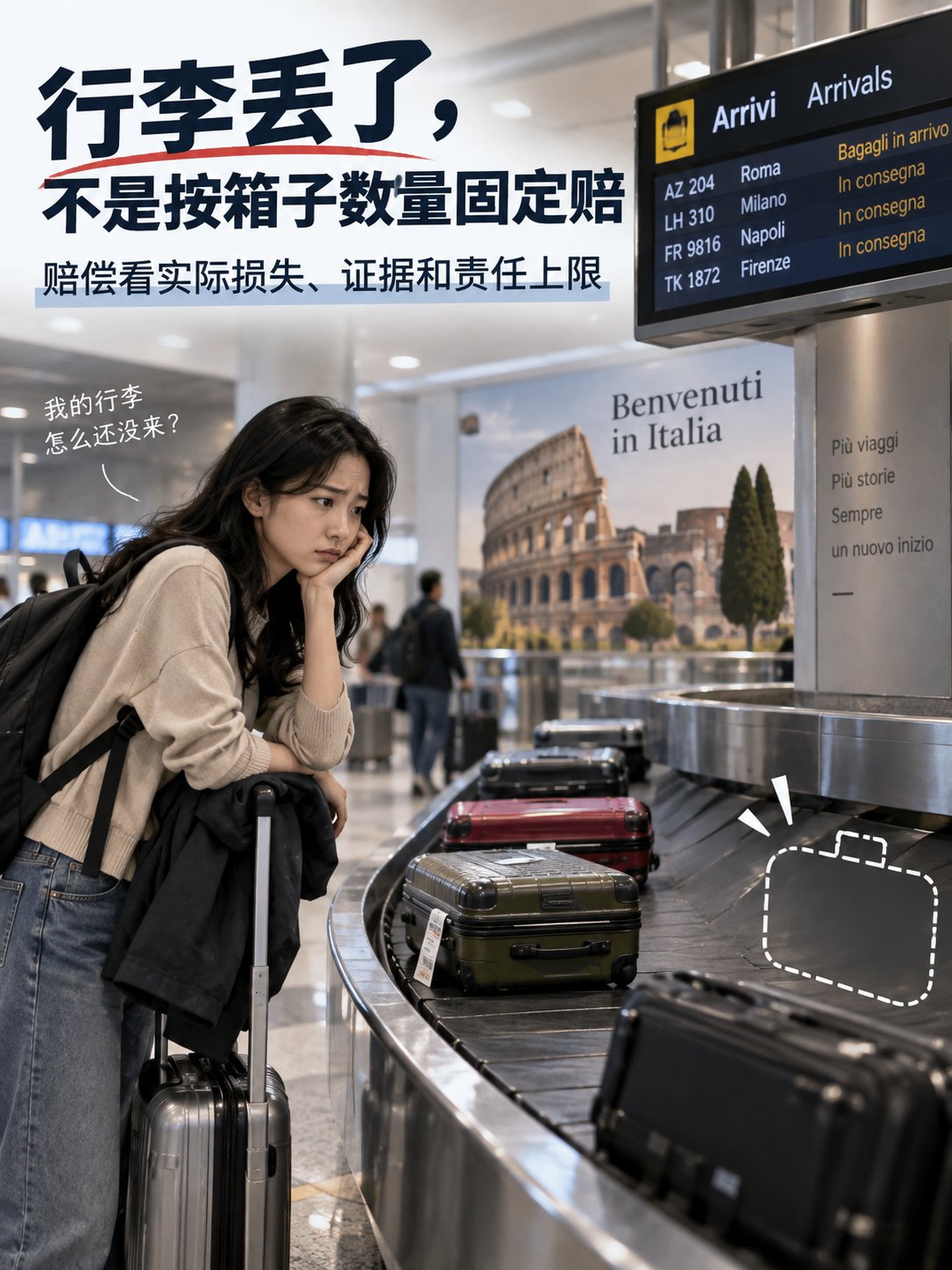 航空公司弄丢行李，不是按箱子数量固定赔偿
