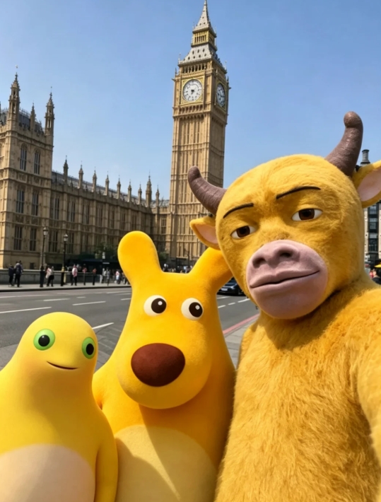 和朋友们打卡，英国伦敦