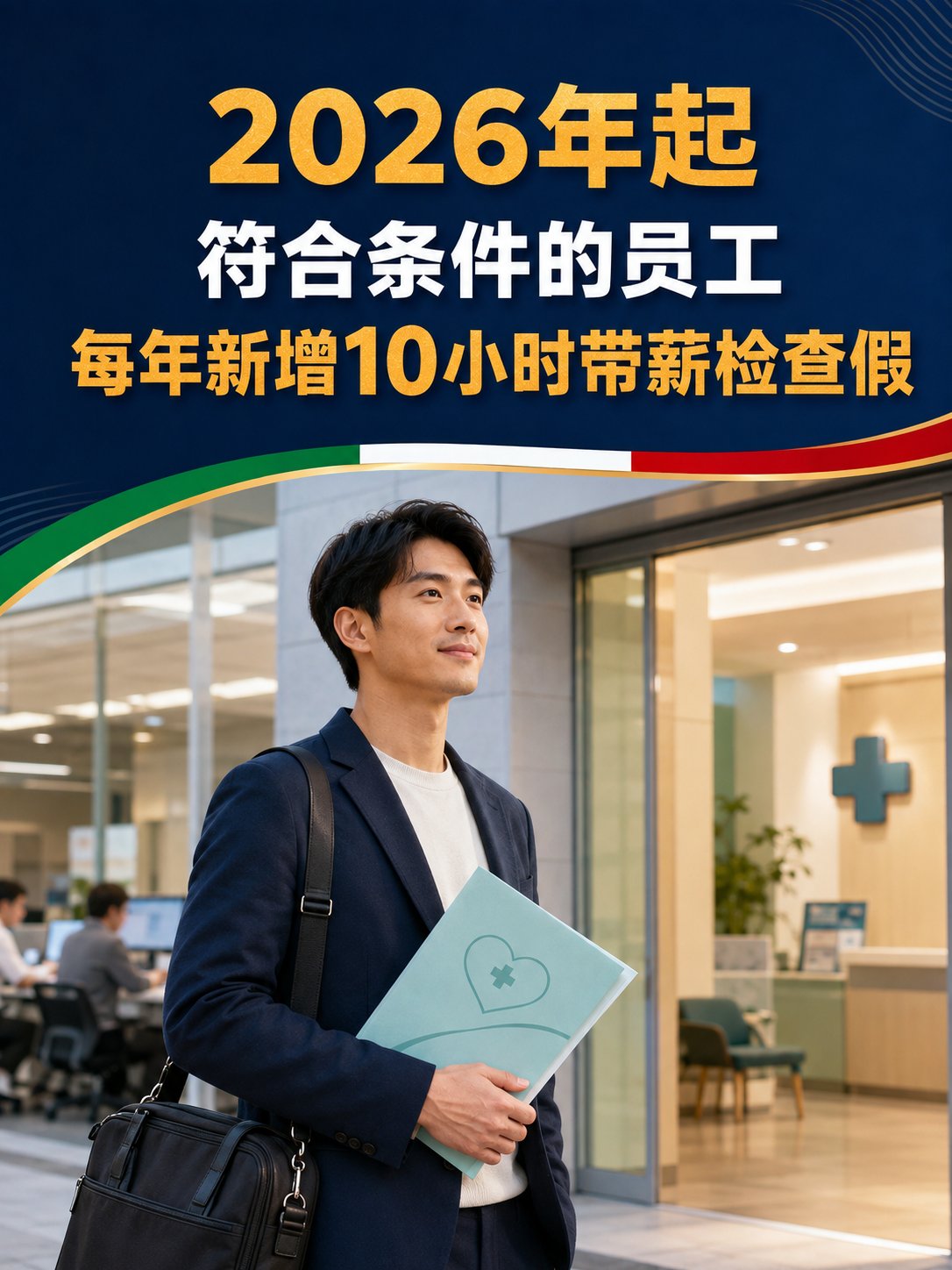 2026年起，符合条件的重病员工每年多10小时带薪检查假