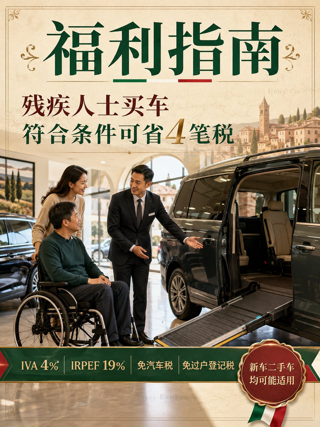 残疾人士买车，符合条件可省4笔税