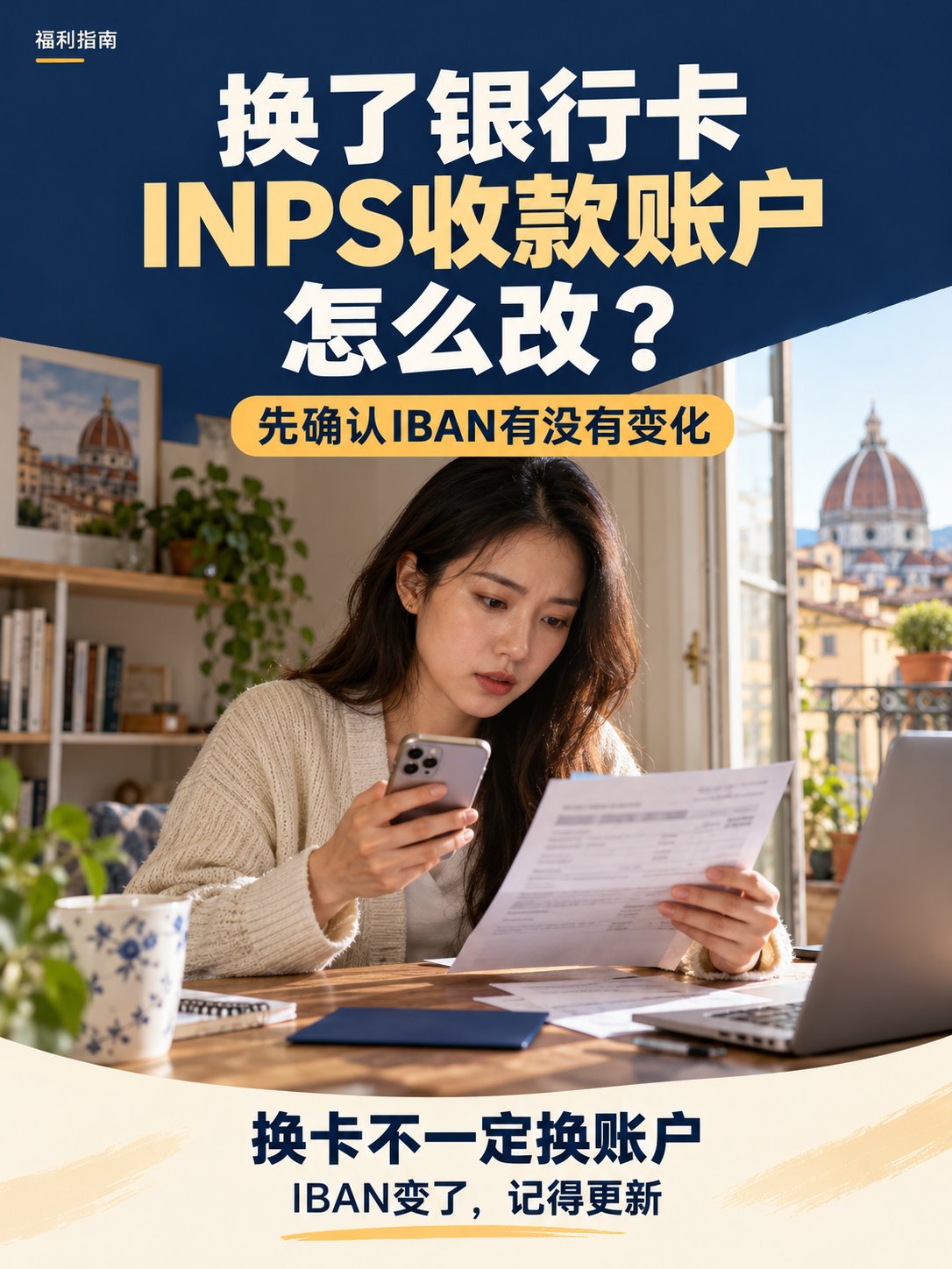 换了银行卡，INPS补贴的收款账户怎么更新？