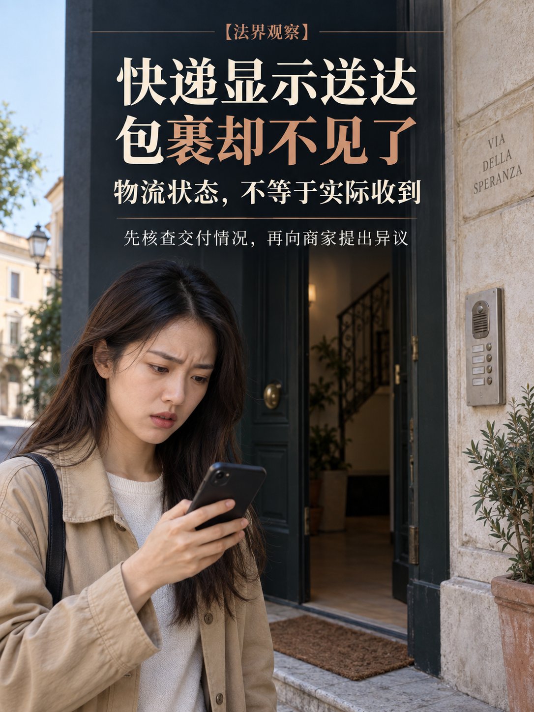 快递显示送达，包裹却不见了