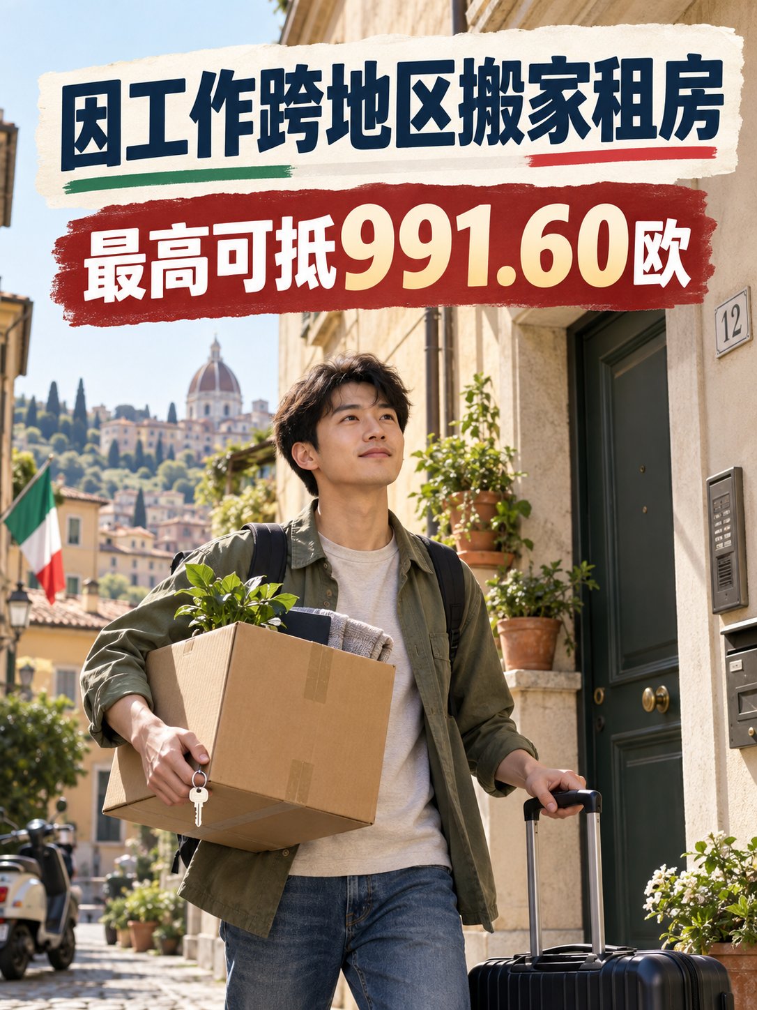 因工作跨地区搬家租房，最高可抵991.60欧