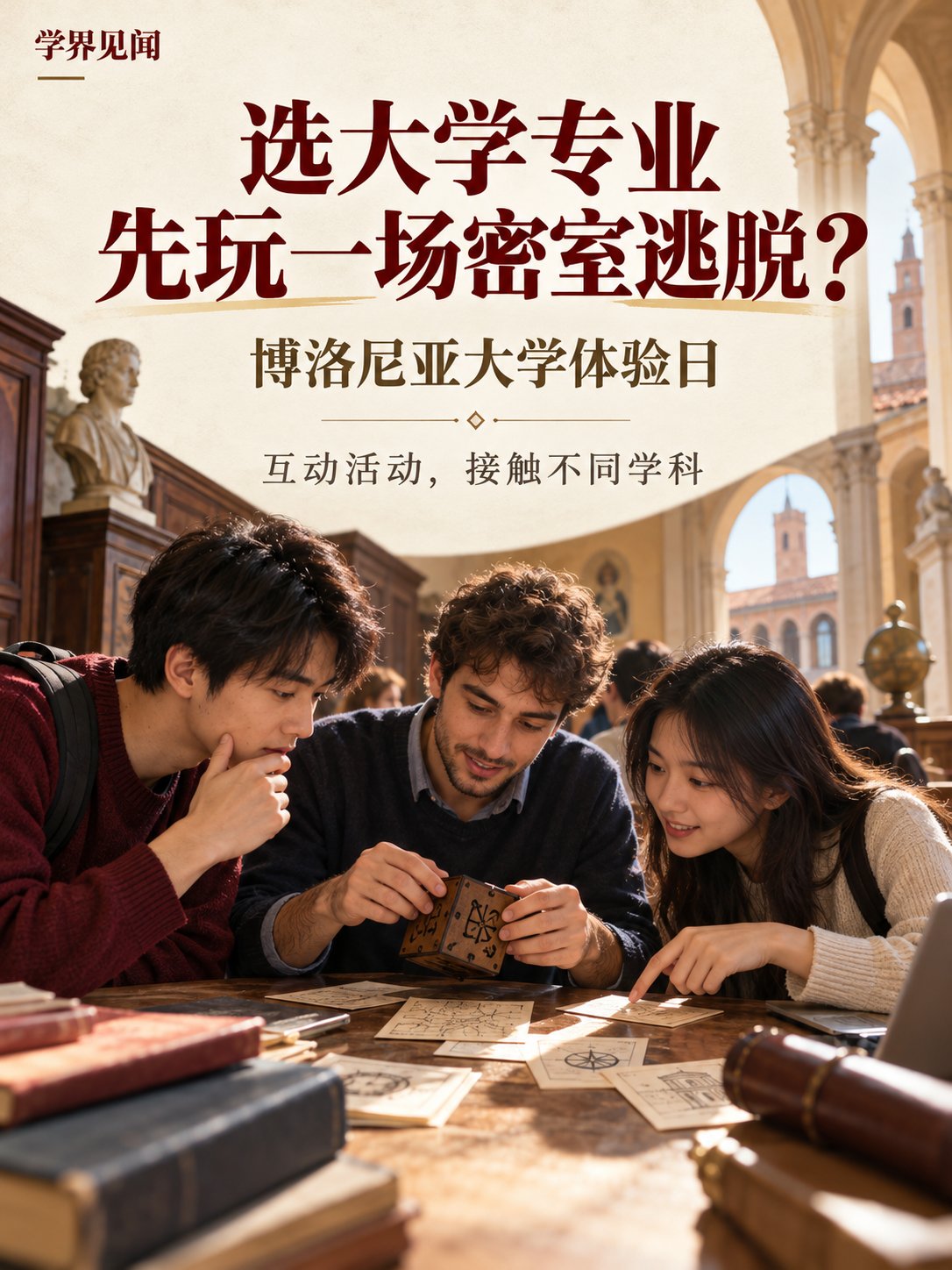 选大学专业，先玩一场密室逃脱？博洛尼亚大学这样办开放日