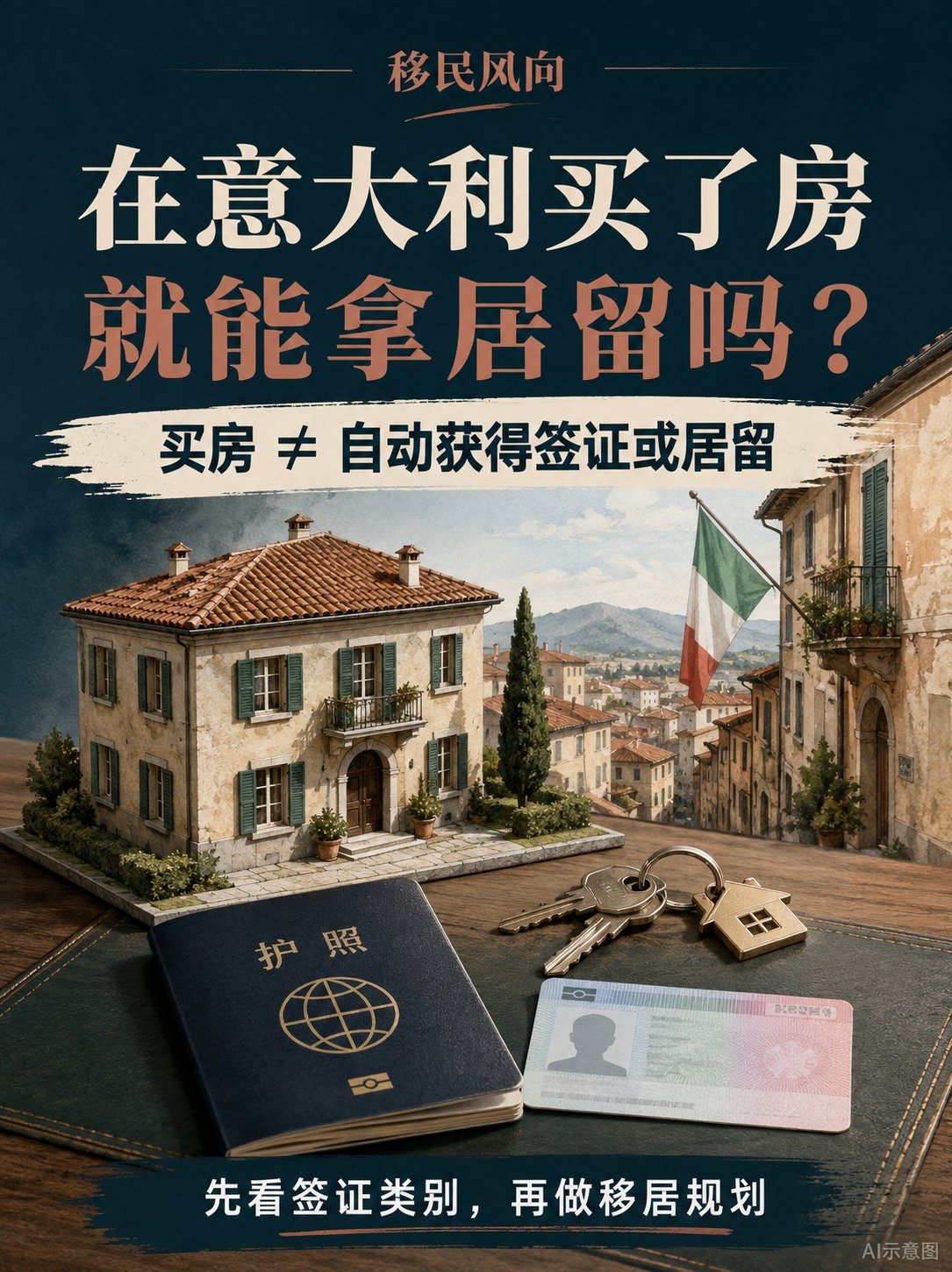 在意大利买了房，就能拿居留吗？