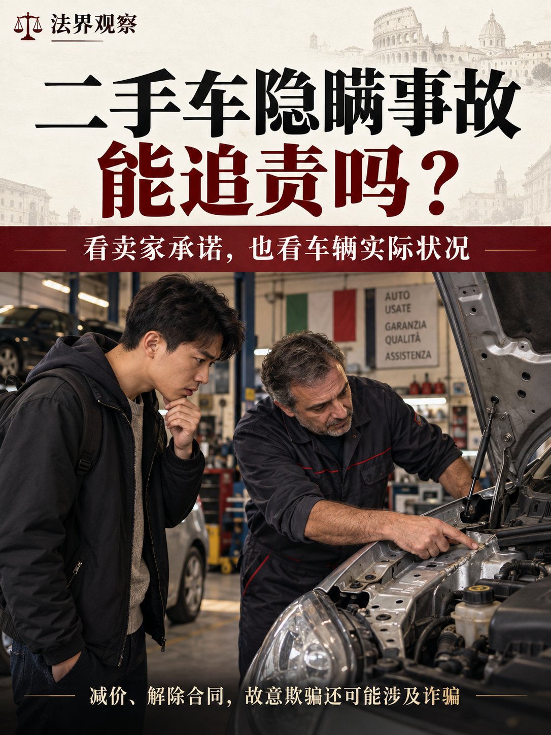 二手车隐瞒事故，能追责吗？