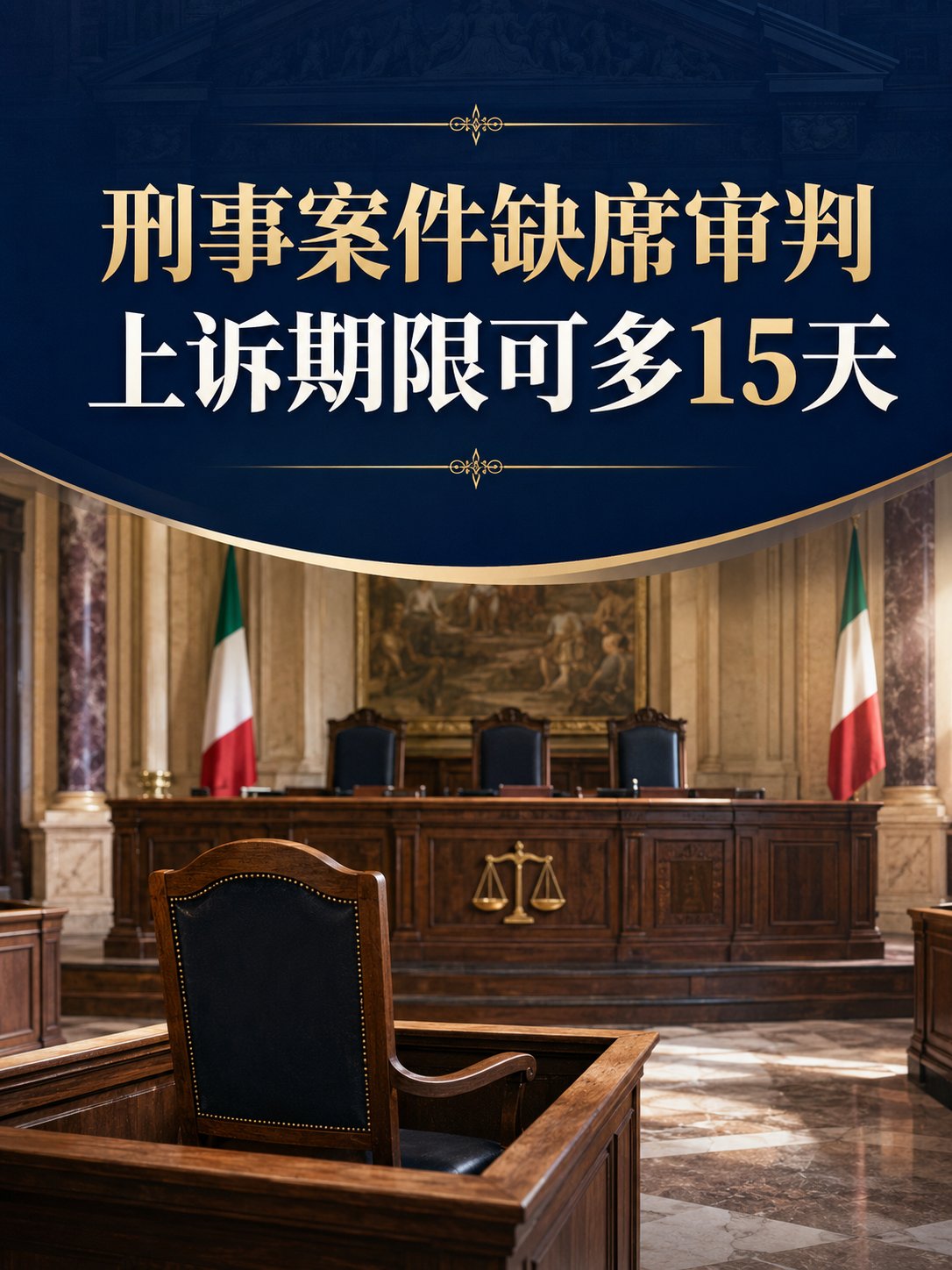 刑事案件缺席审判，上诉期限可以多15天