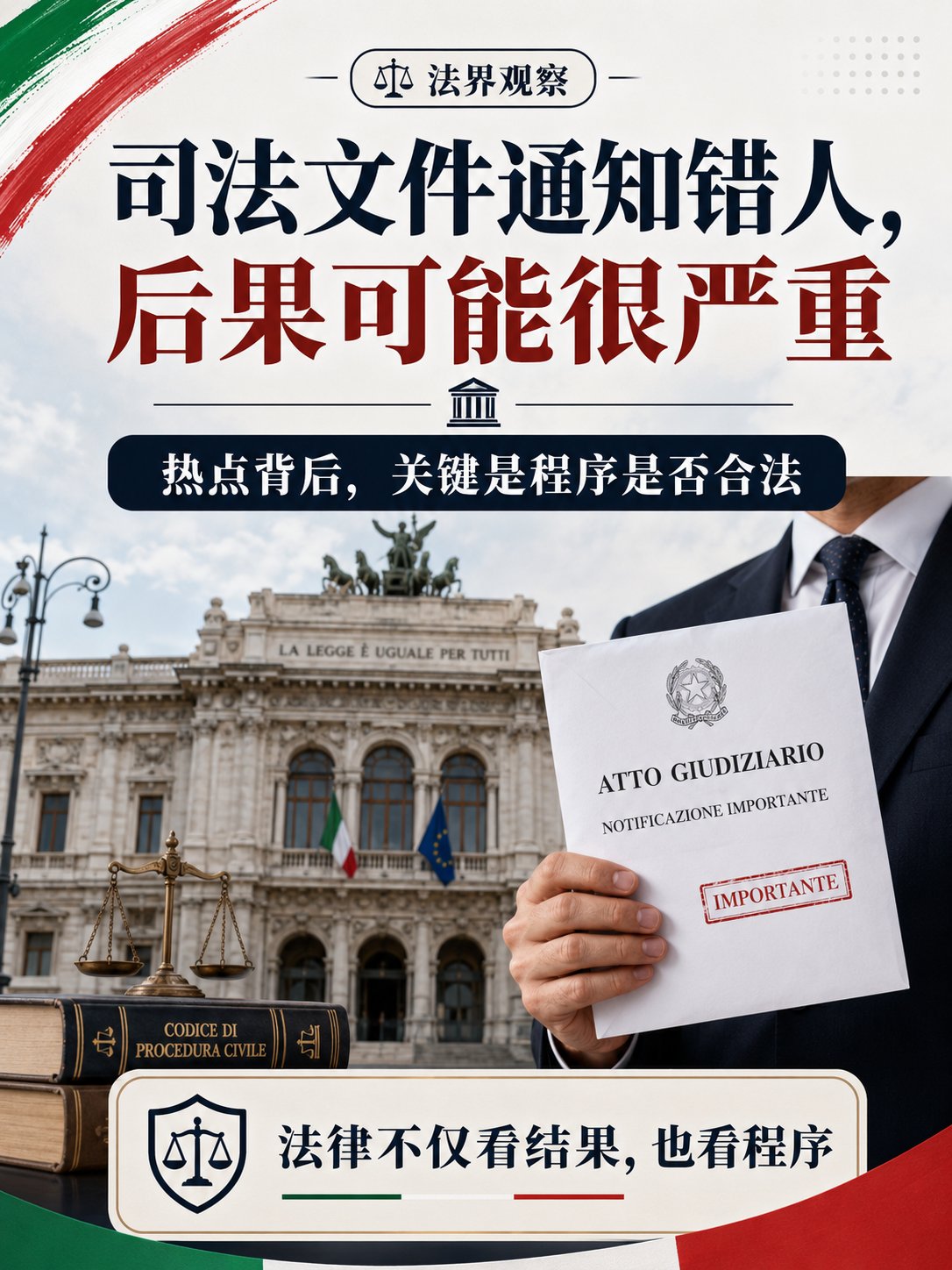 在意大利，司法文件通知错人，后果可能很严重