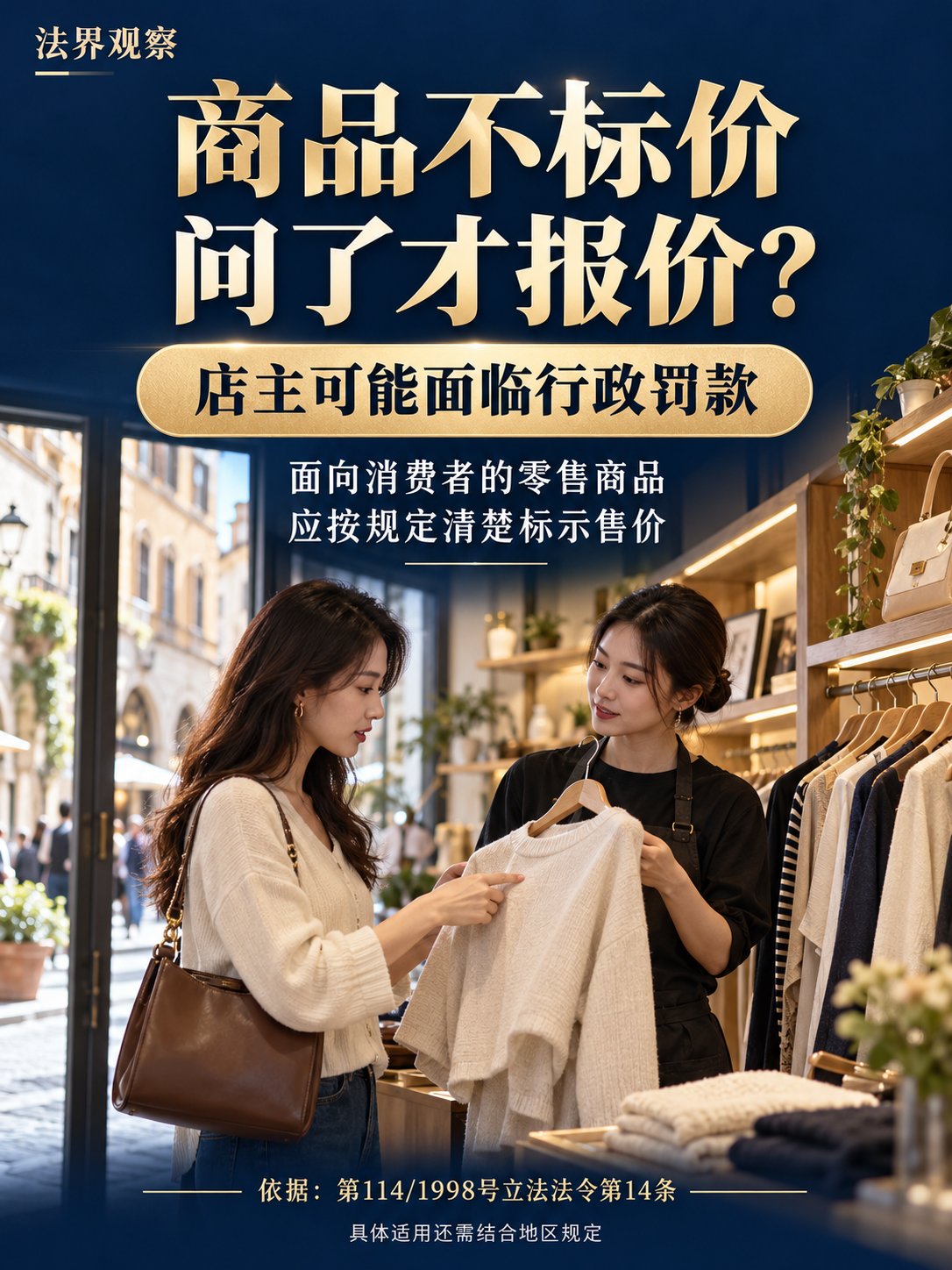 商品不标价，问了才报价？在意大利，店主可能被罚！