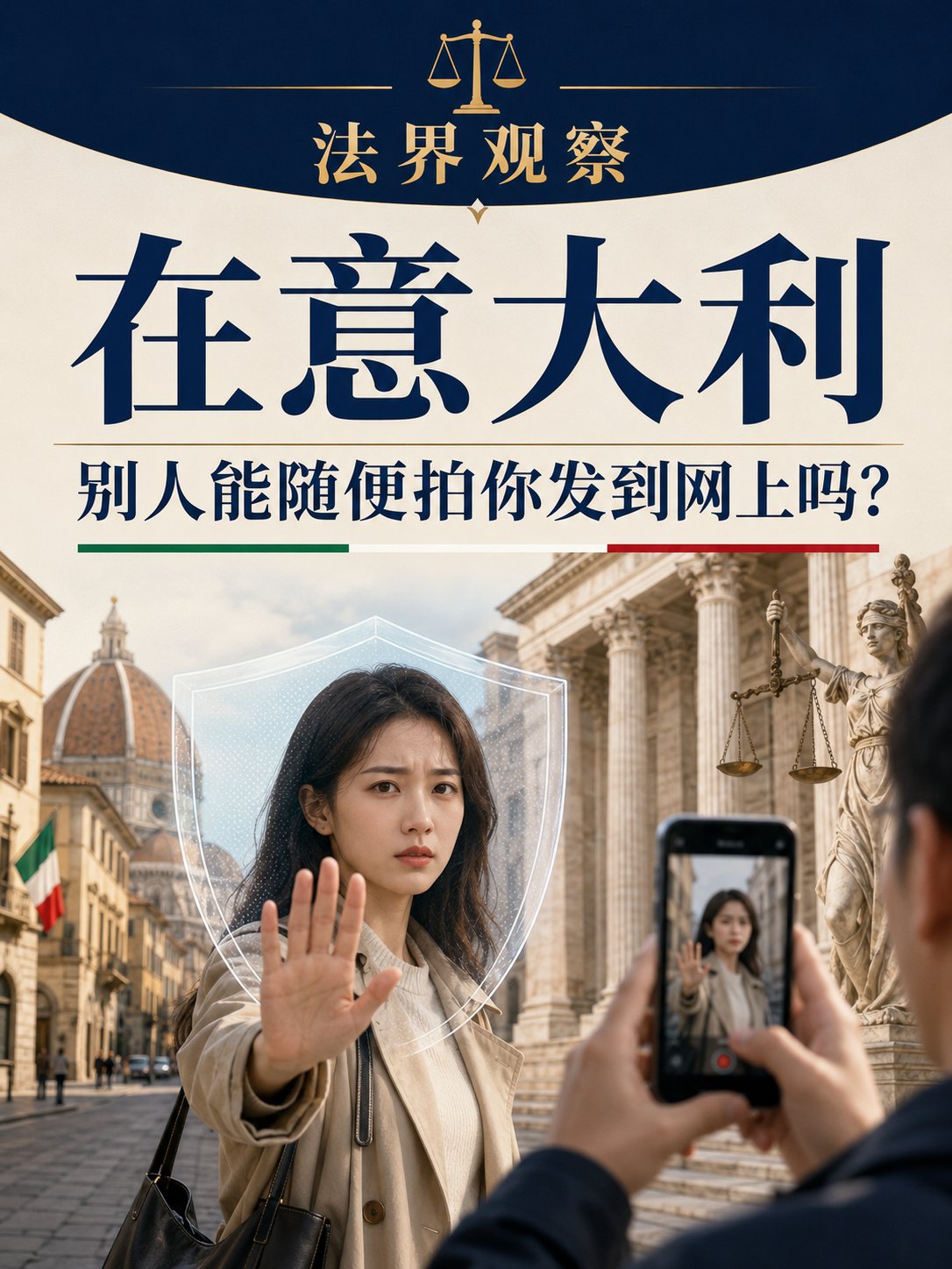 在意大利，别人能随便拍你发到网上吗？