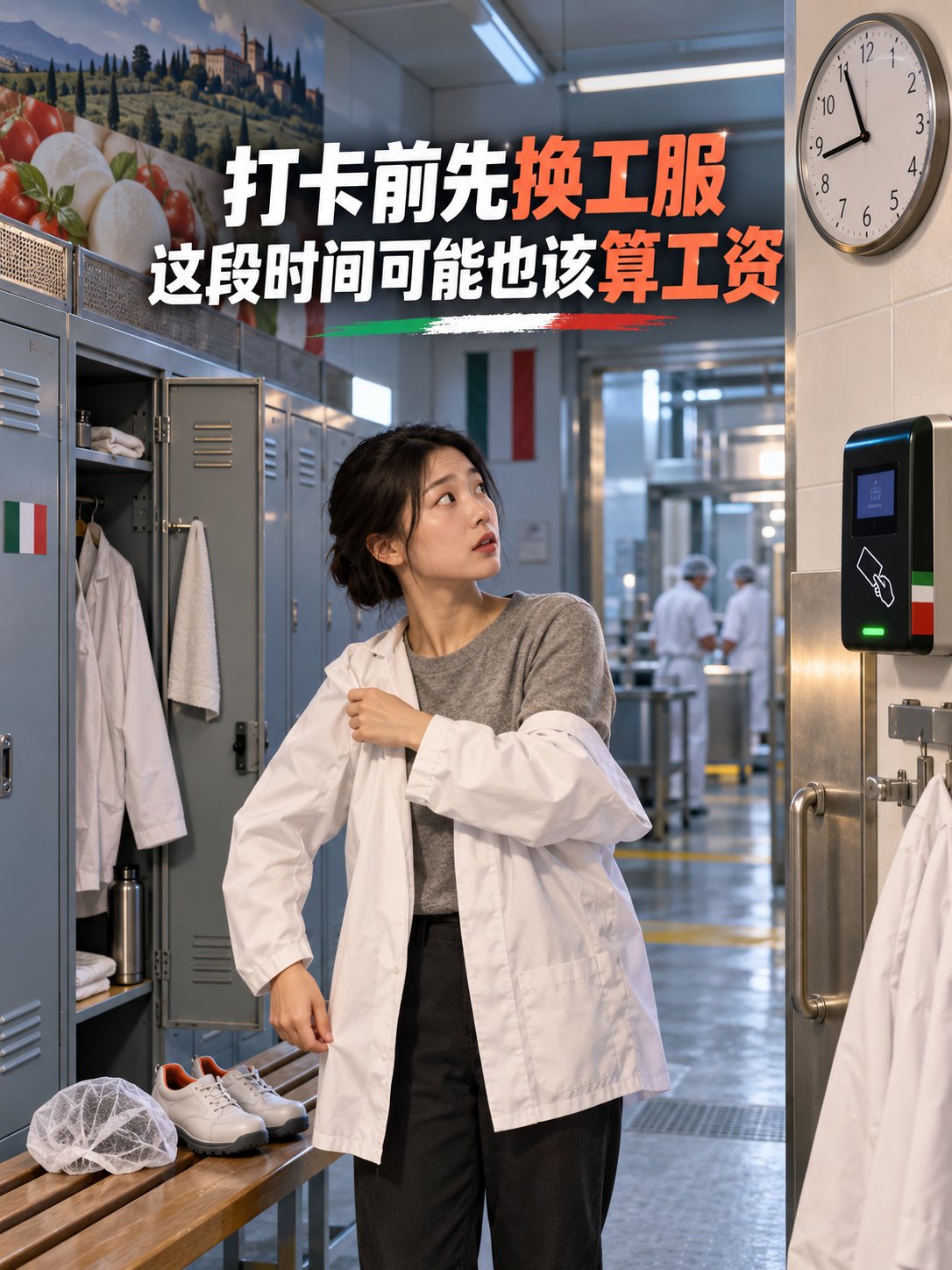 打卡前先换工服，这段时间可能也该算工资