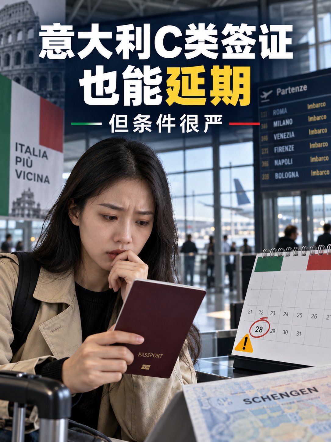 意大利C类签证也能延期，但条件很严