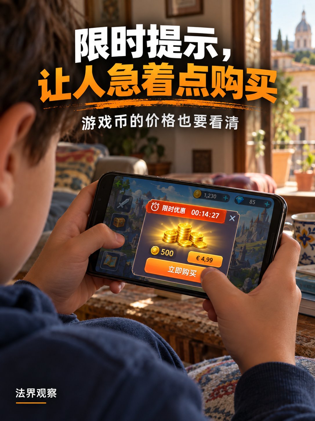 “免费”手游里，孩子点几下就花了钱