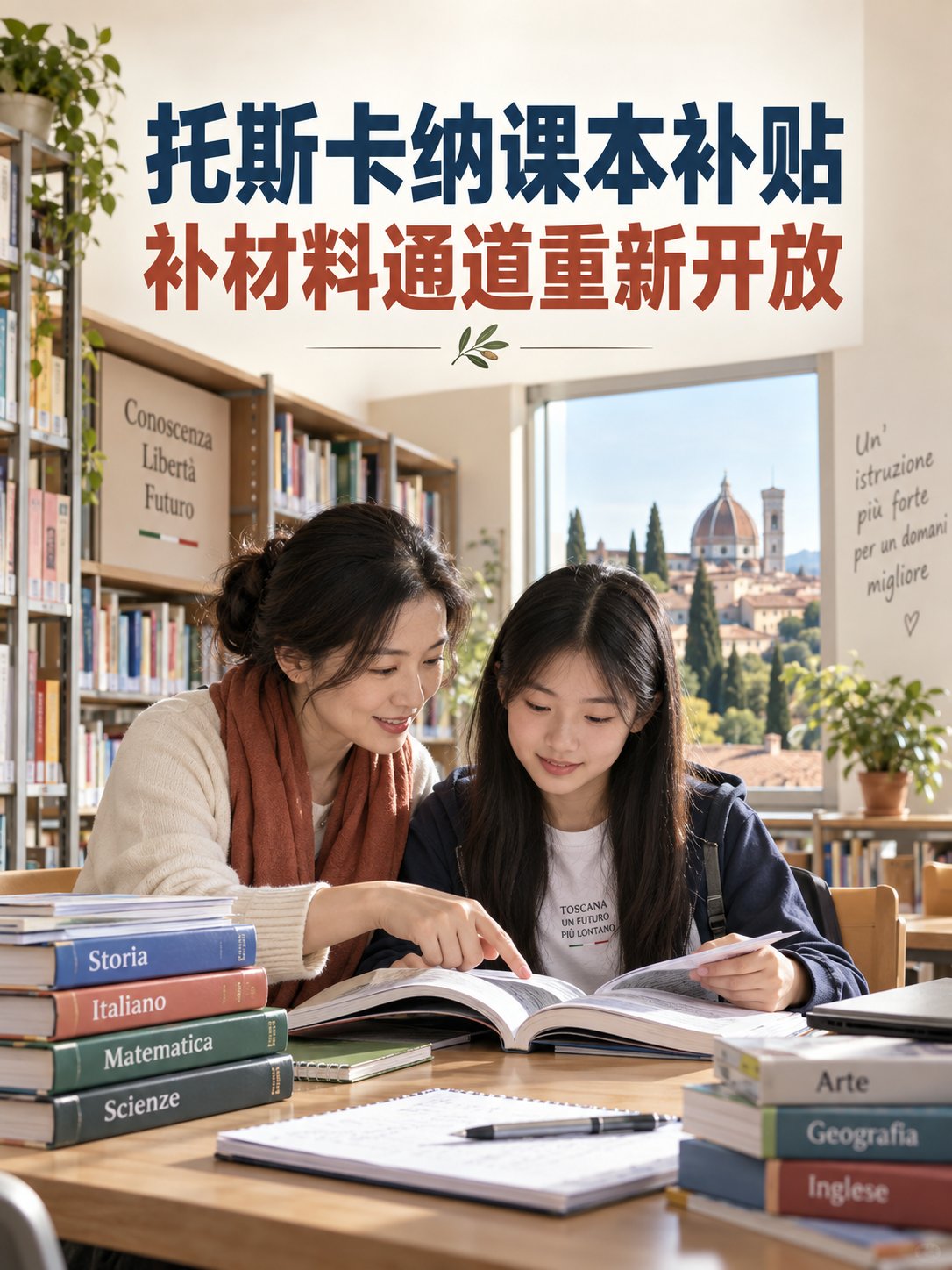 托斯卡纳课本补贴，补材料通道重新开放