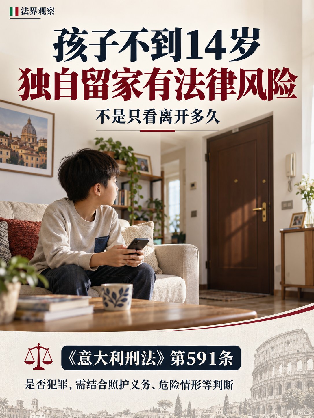 孩子不到14岁，独自留在家，可能触犯刑法！