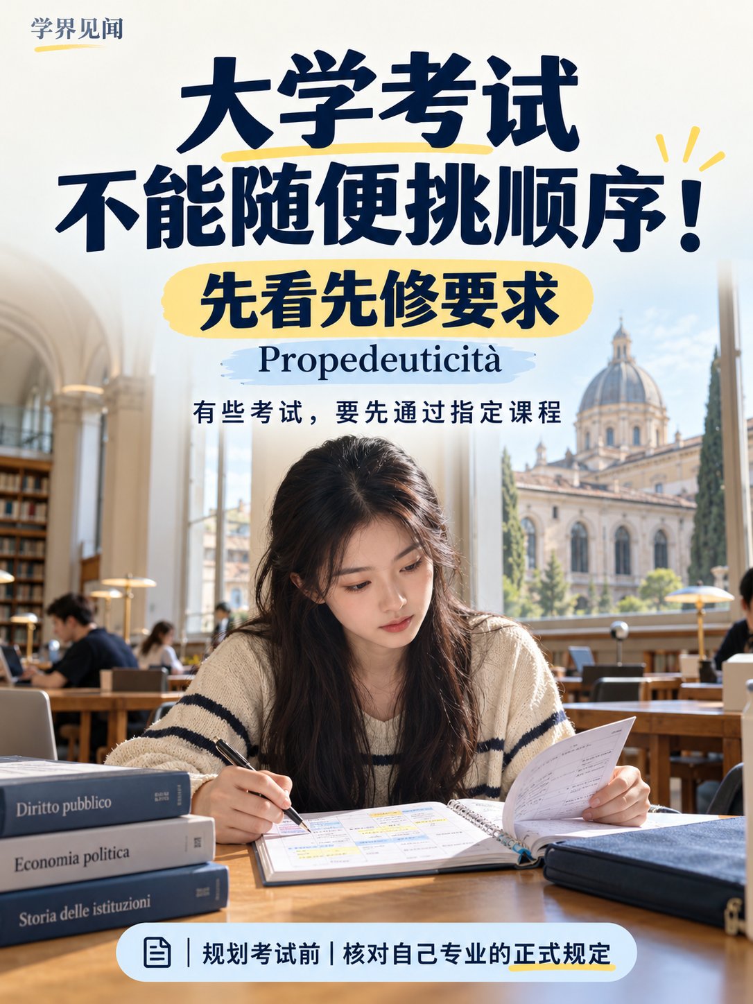 大学考试不能随便挑顺序！先看“先修要求”
