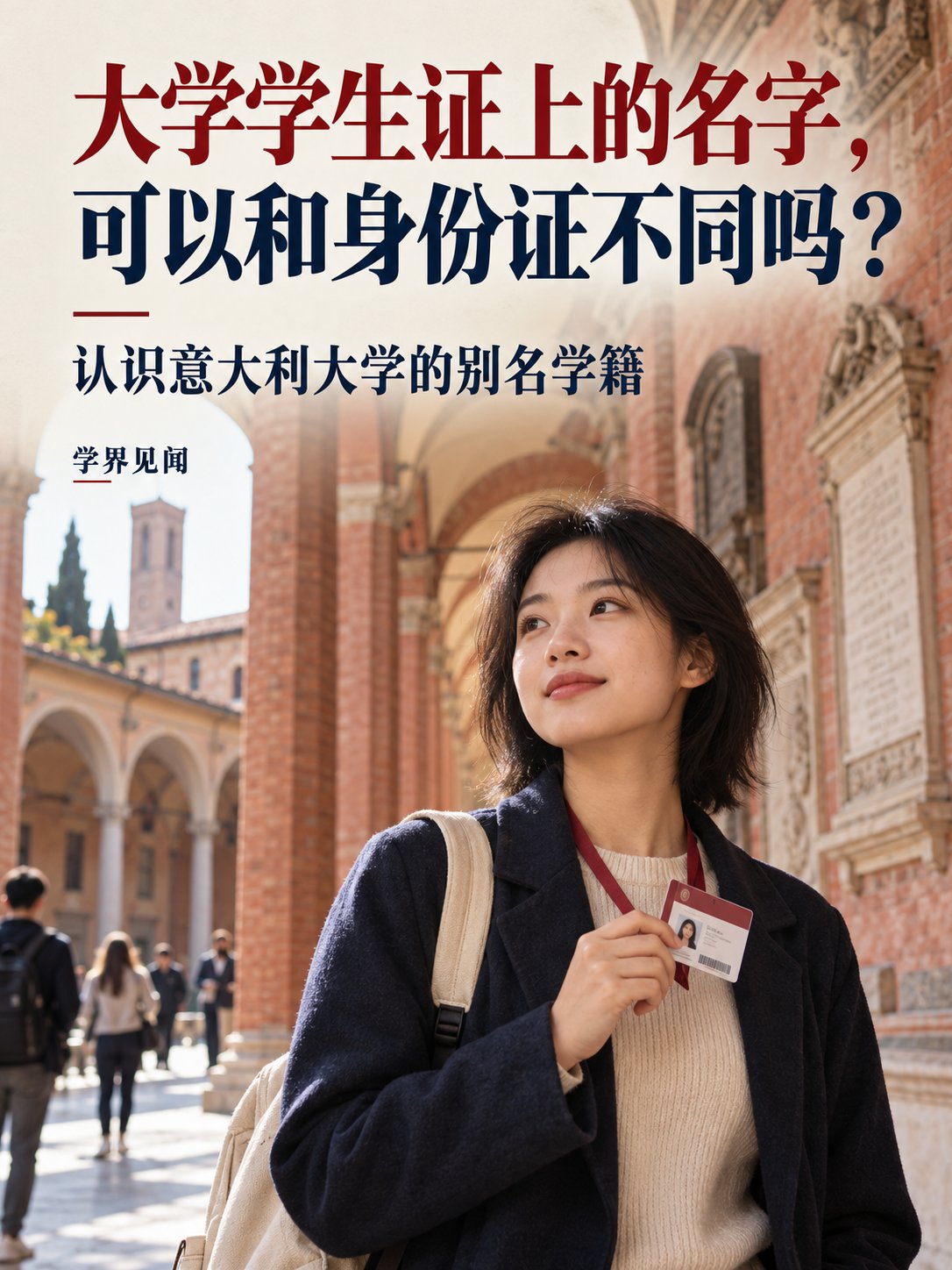 大学学生证上的名字，可以和身份证不同吗？