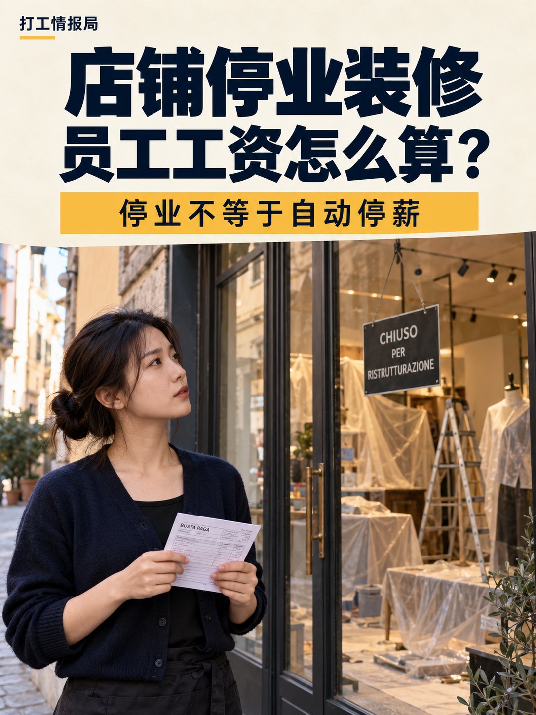 店铺停业装修，员工工资怎么算？