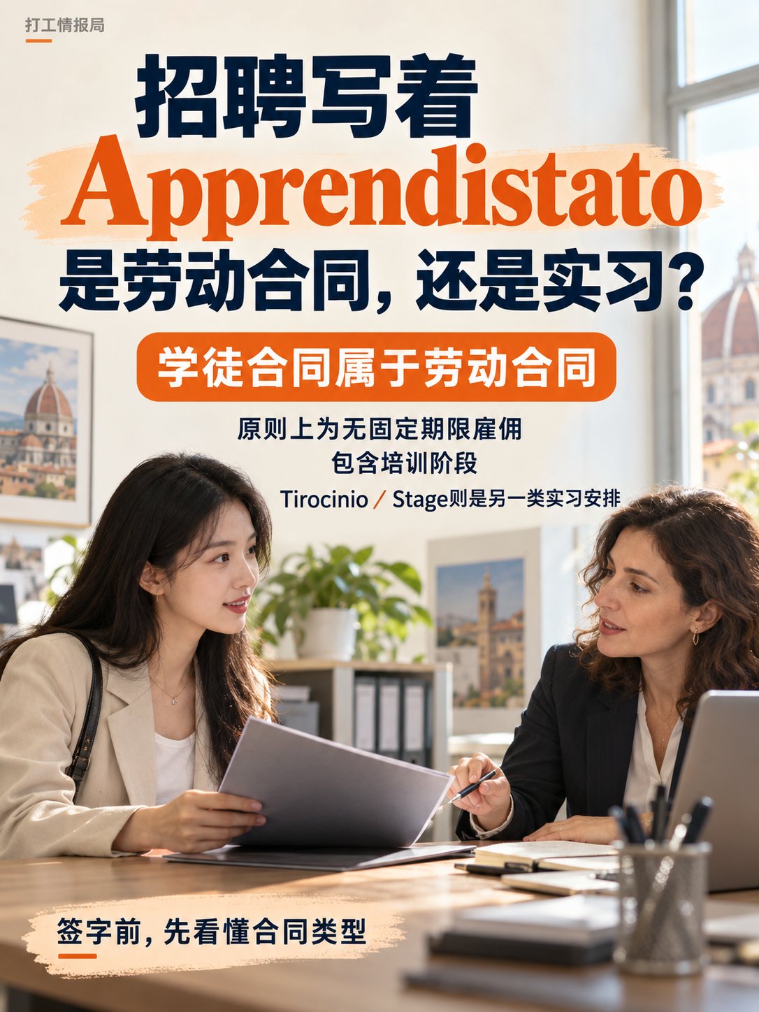 招聘写着Apprendistato，这是劳动合同还是实习？