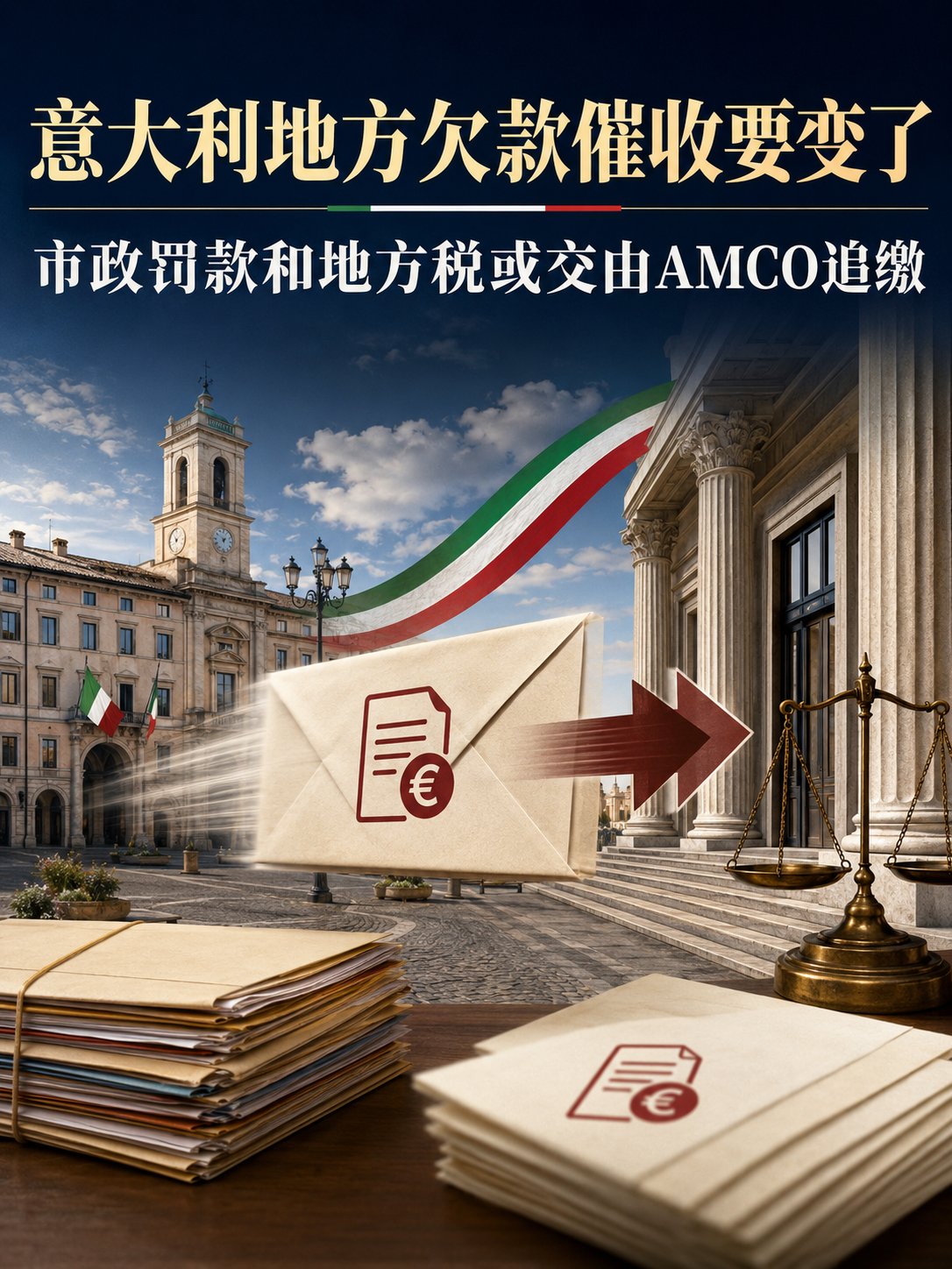 意大利地方欠款催收要变了，市政罚款和地方税可能交由AMCO追缴