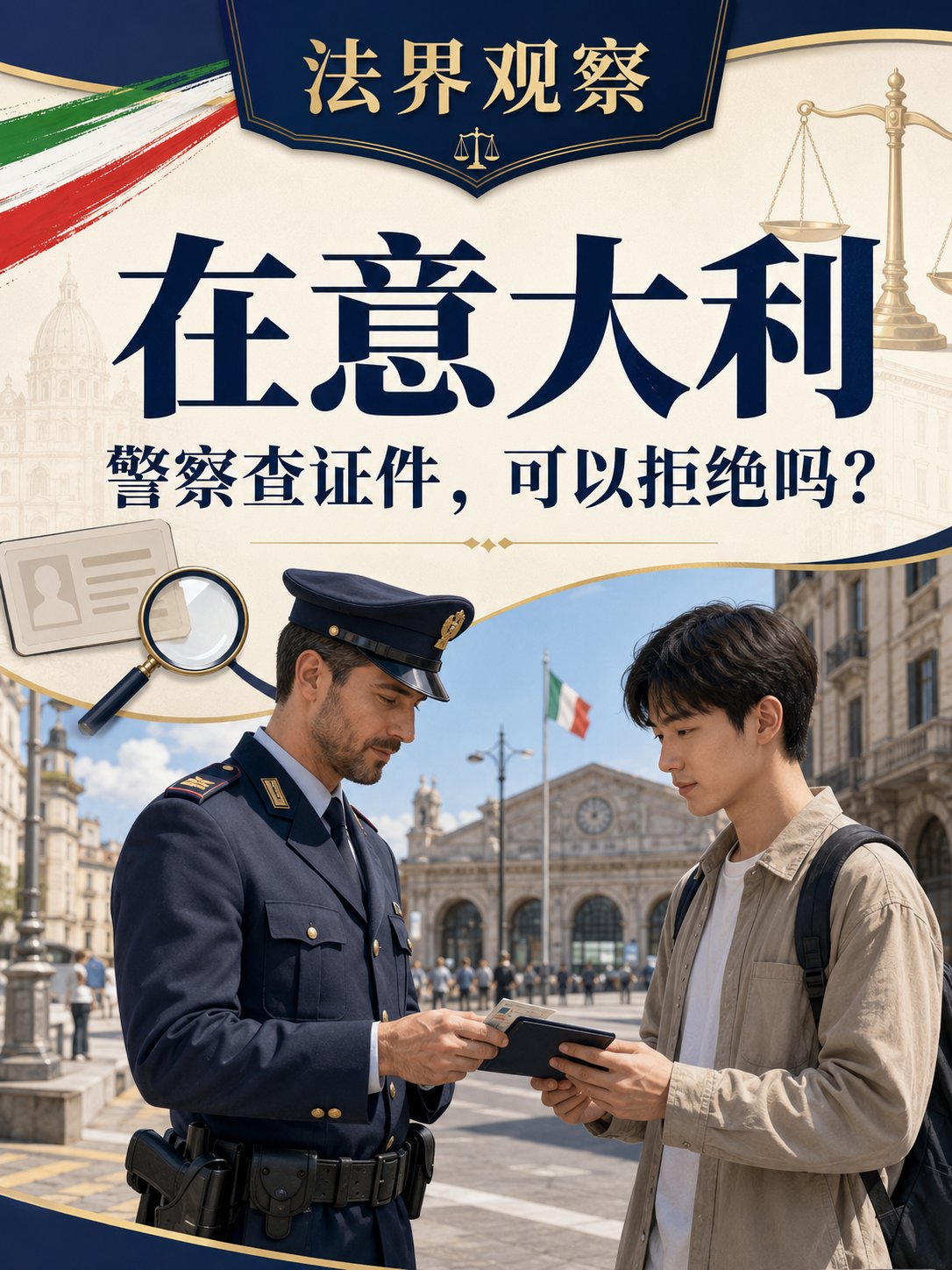 在意大利被警察查证件，可以拒绝吗？
