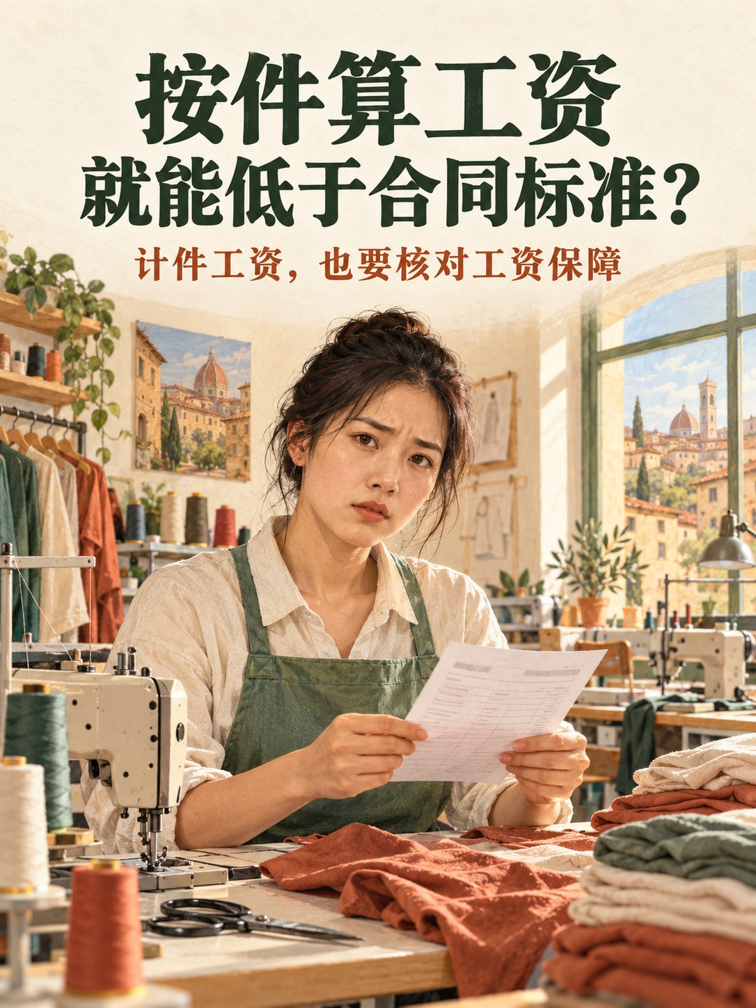老板说“按件算工资”，做得少就能低于合同标准吗？
