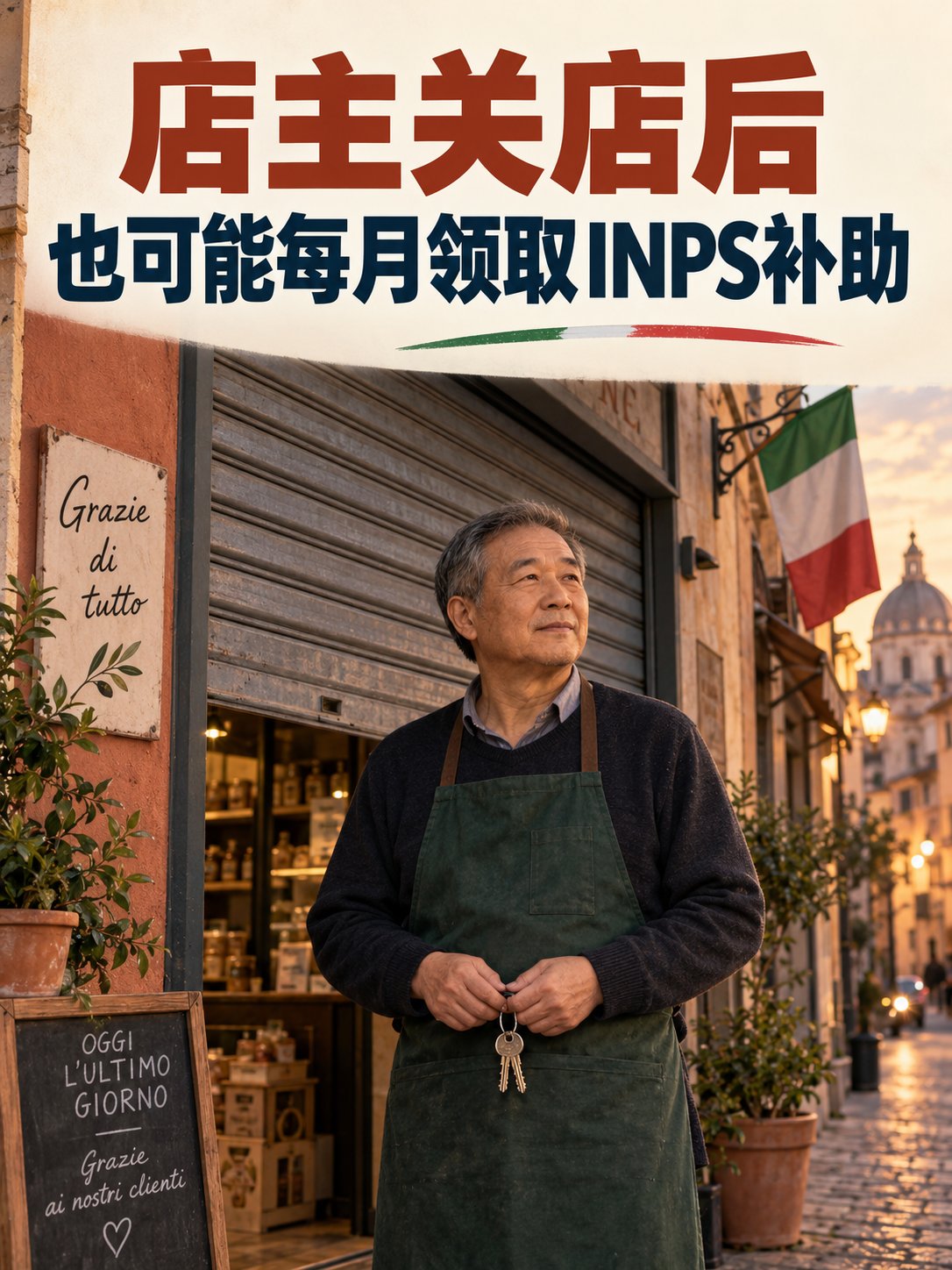 店主关店后，也可能每月领取INPS补助
