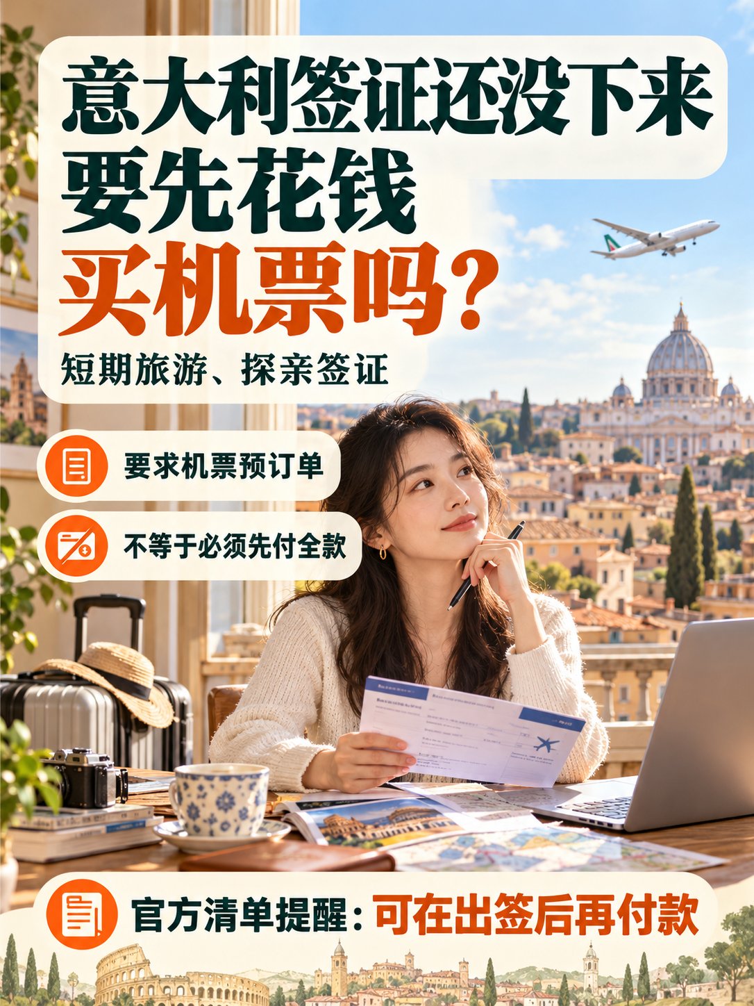 意大利签证还没下来，要先花钱买机票吗？