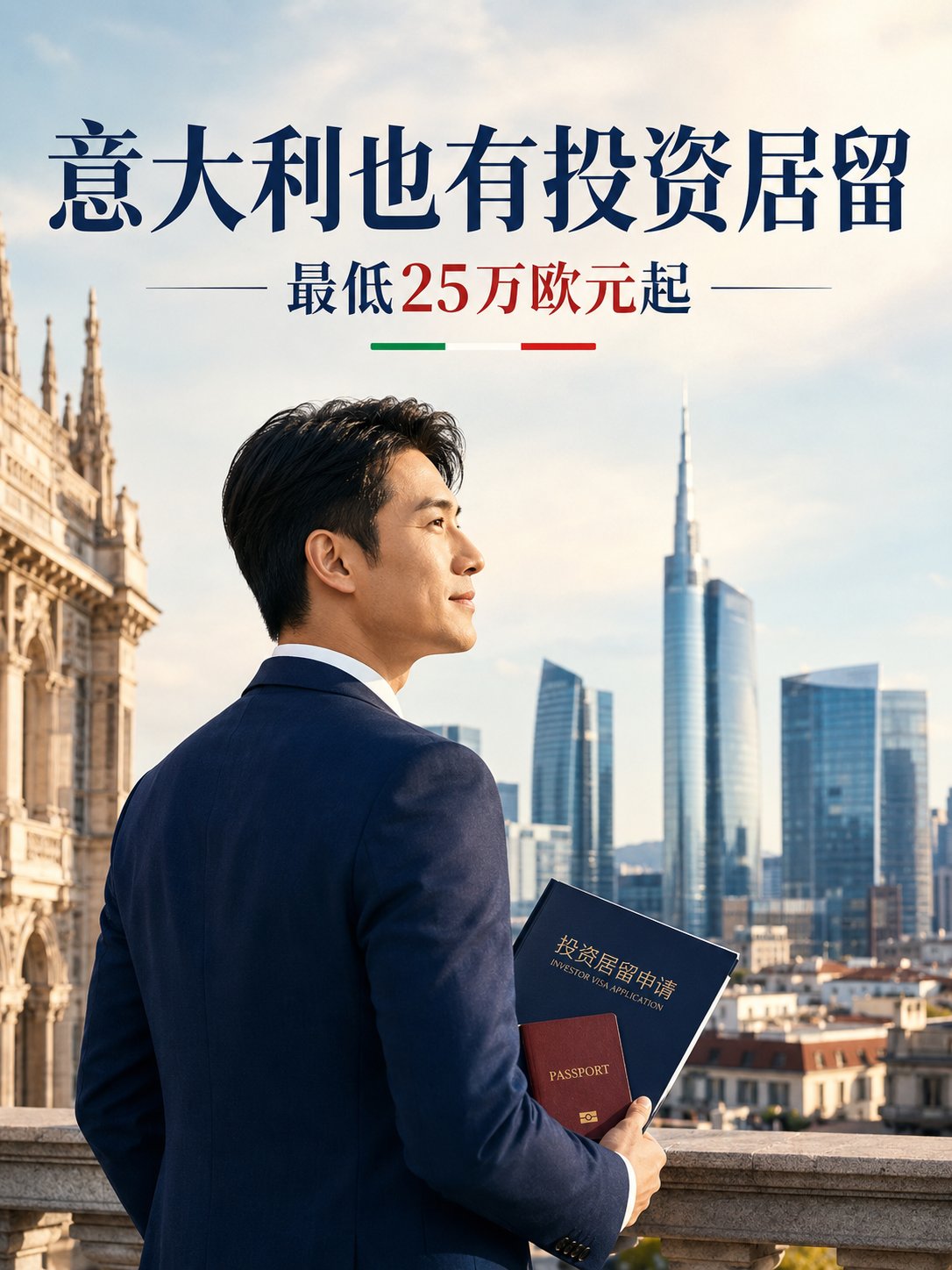 意大利也有“投资居留”，最低25万欧元起