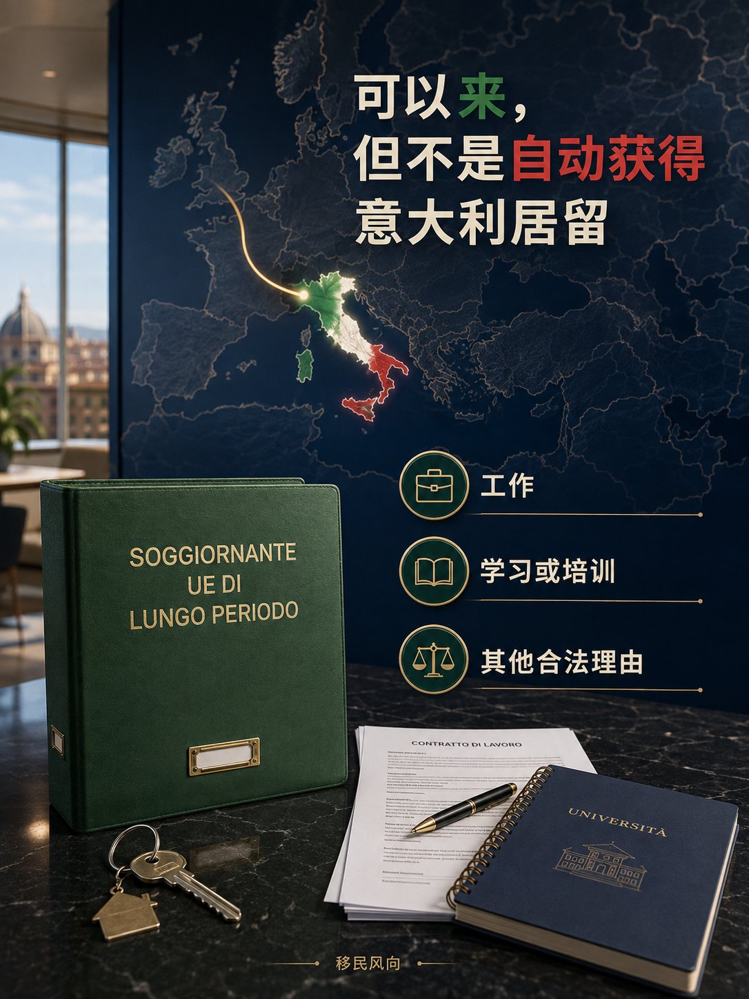 拿着德国、法国长期居留，能直接搬来意大利吗？