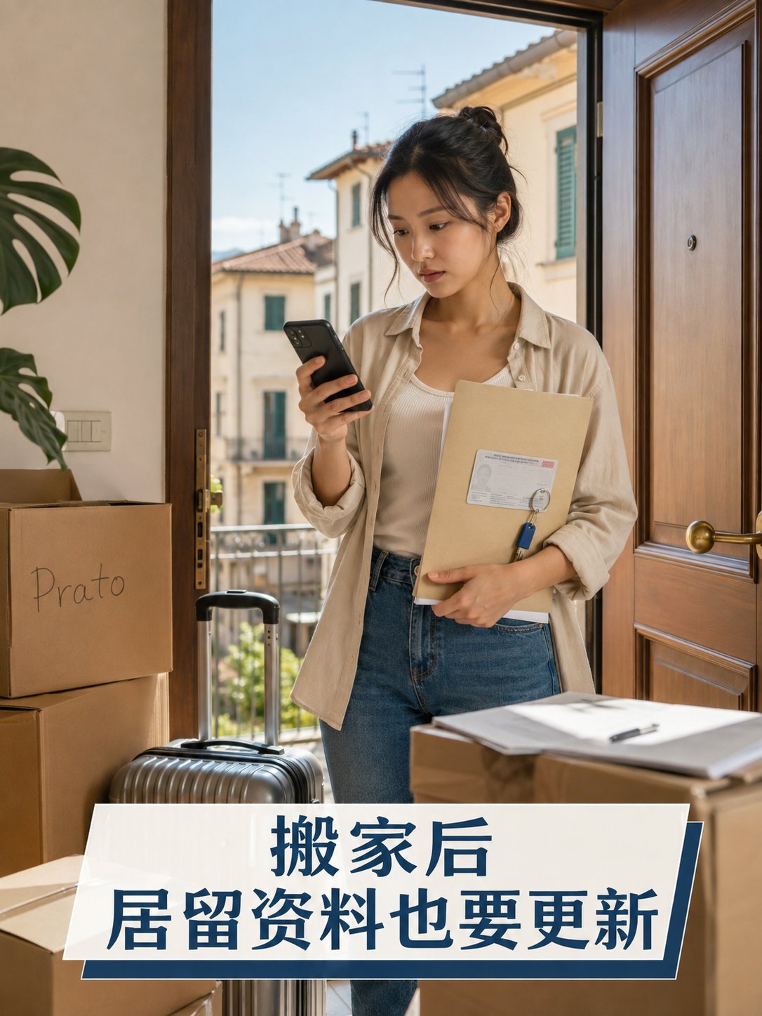 在意大利搬家后，居留资料也要跟着改