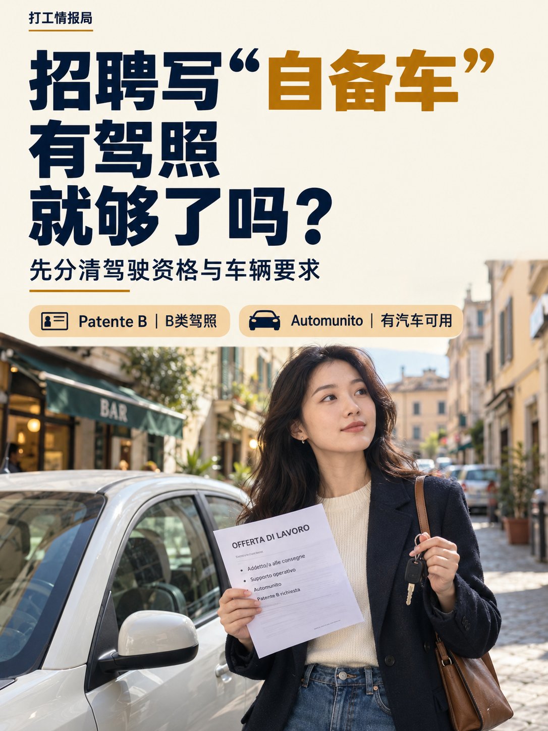 招聘写“必须自备车”，有驾照就够了吗？