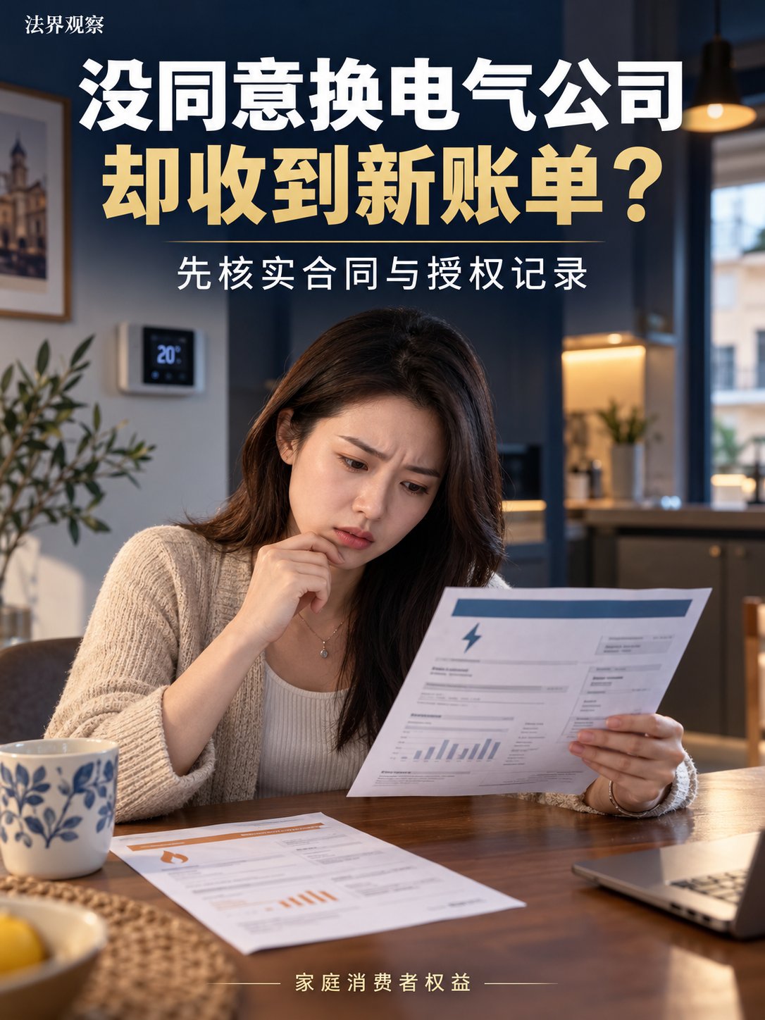 没同意就被换了电气公司，寄来的账单必须付吗？