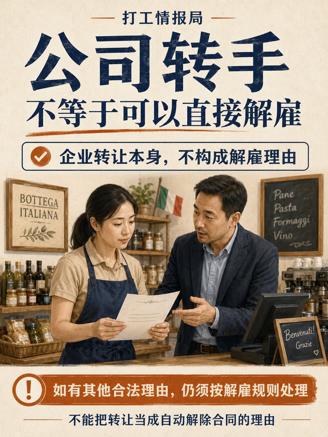 在意大利，公司换老板，工龄就要重新算？