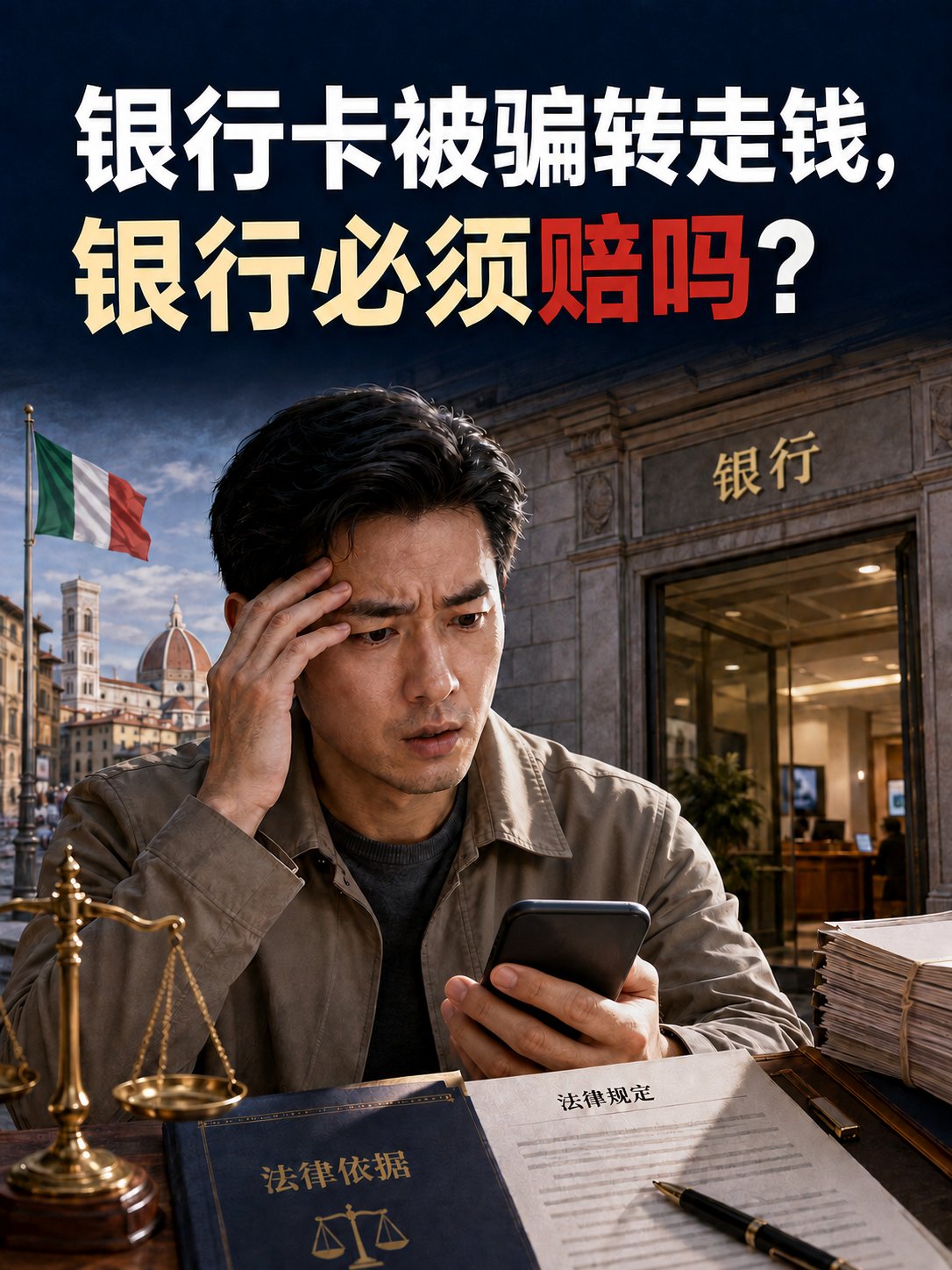 手机点了“确认”，钱被骗走，意大利银行还要赔吗？