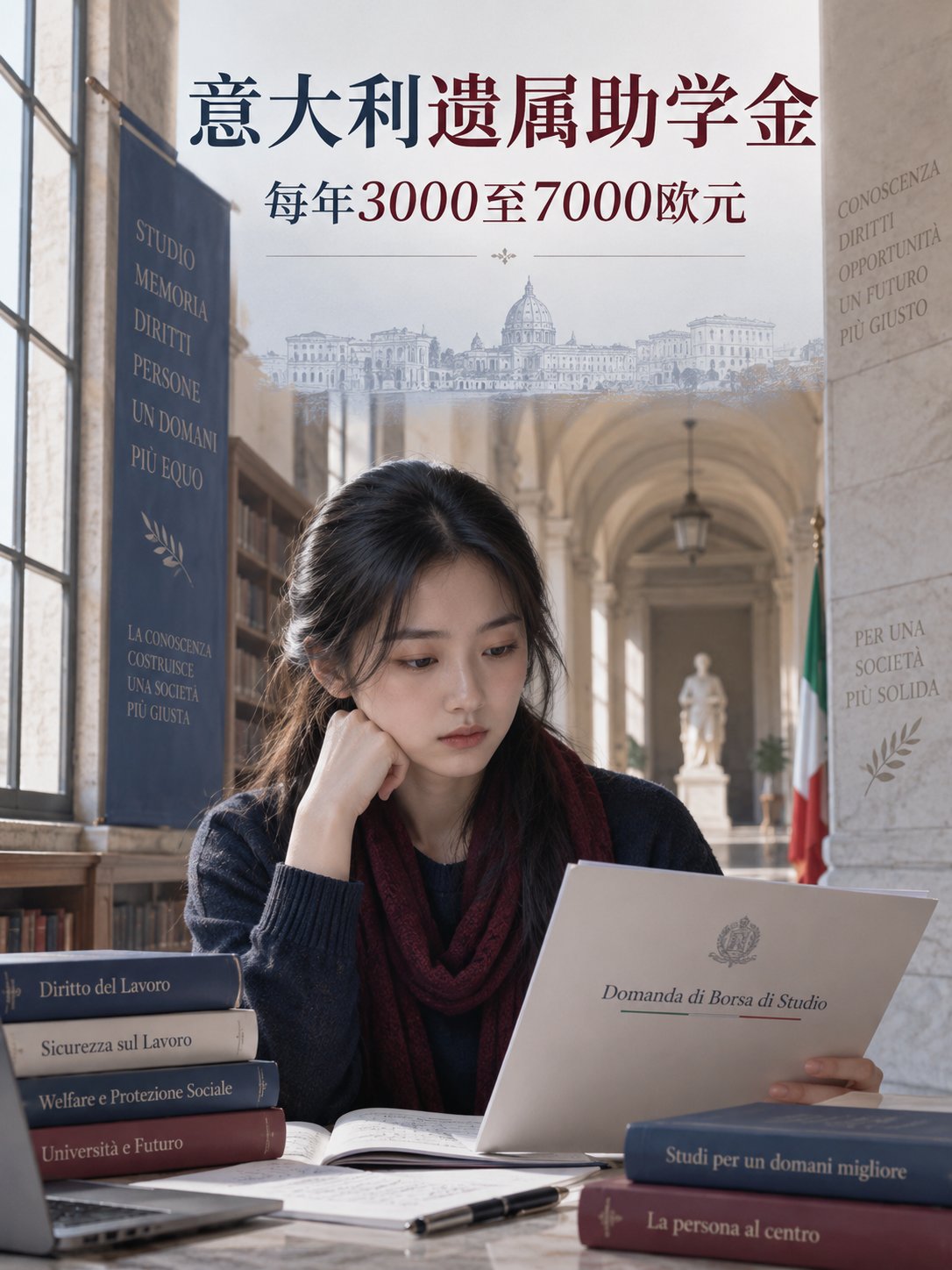意大利这项助学金，符合条件的学生每年可领3000至7000欧元