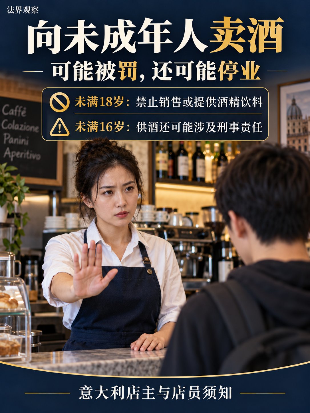 把酒卖给未成年人，店主可能被罚，还可能停业
