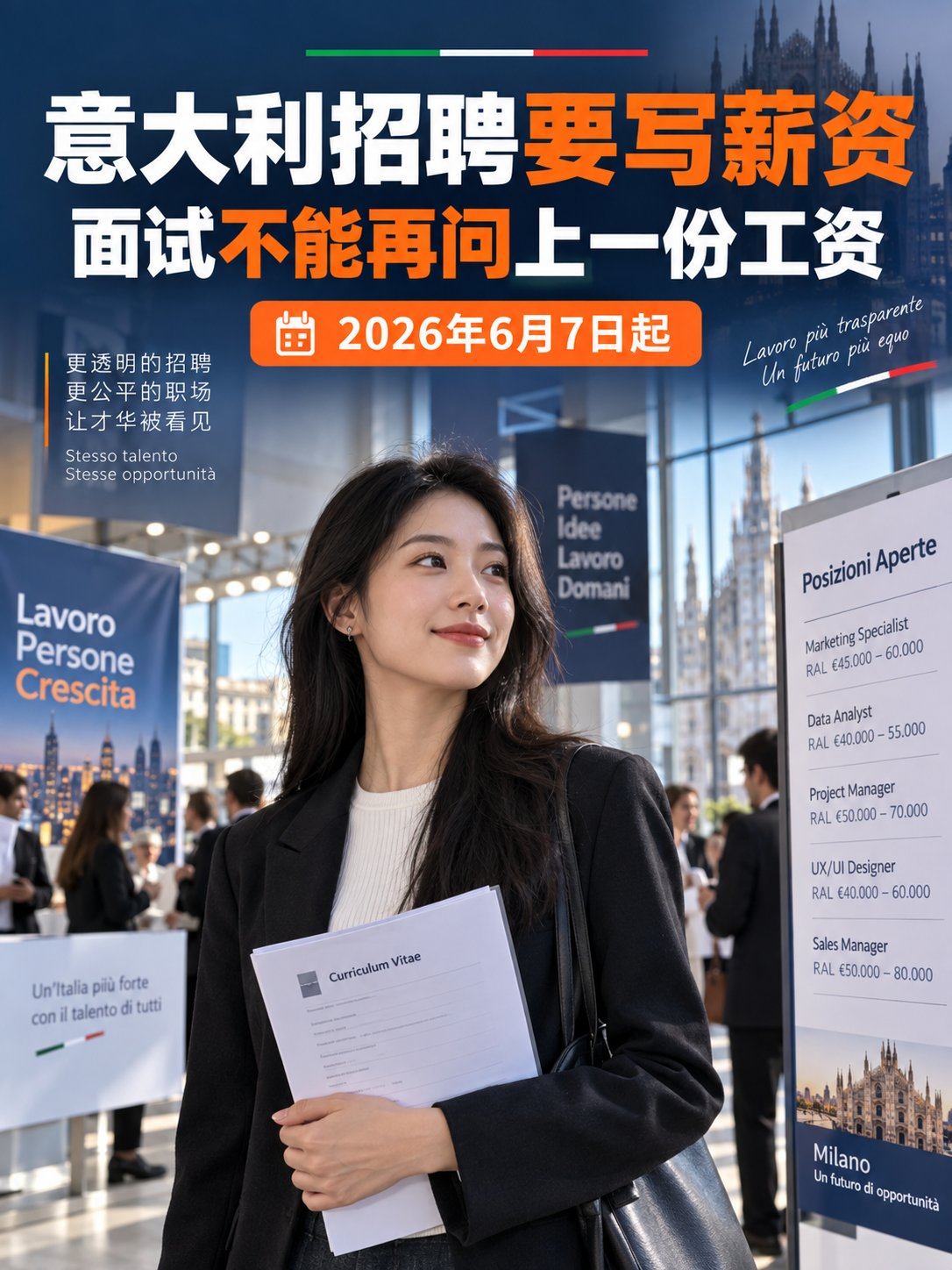 意大利招聘要写薪资，面试不能再问上一份工资