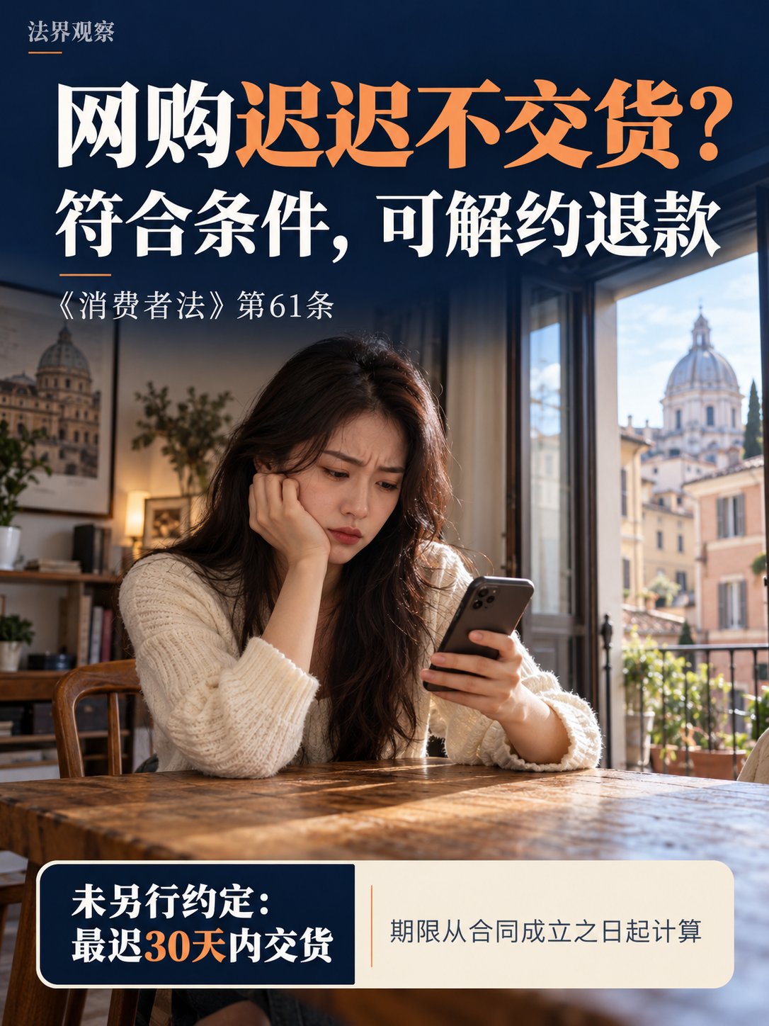 网购迟迟不交货？满足这些条件，可以解约退款！
